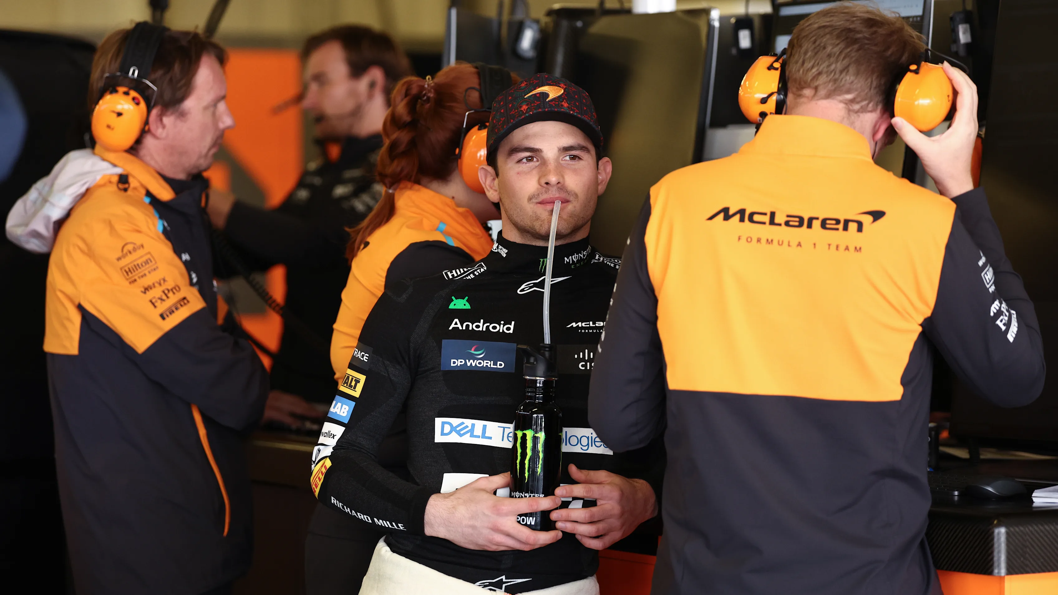 MEXICO CITY, MEXICO - OCTOBER 25: Pato O'Ward of Mexico and McLaren looks on in the garage prior to
