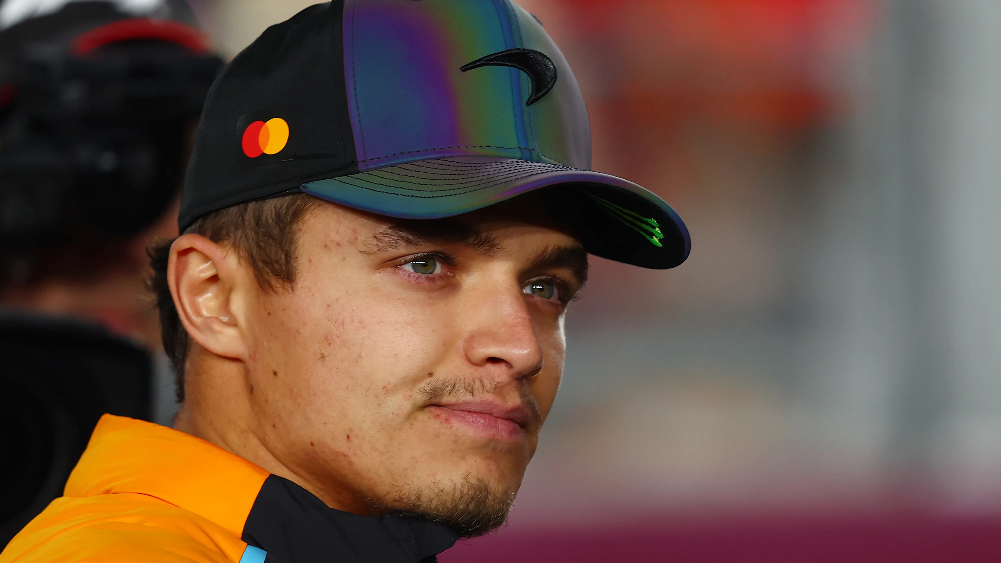 LUSAIL CITY, QATAR - DECEMBER 01: Lando Norris of Great Britain and McLaren looks on from the