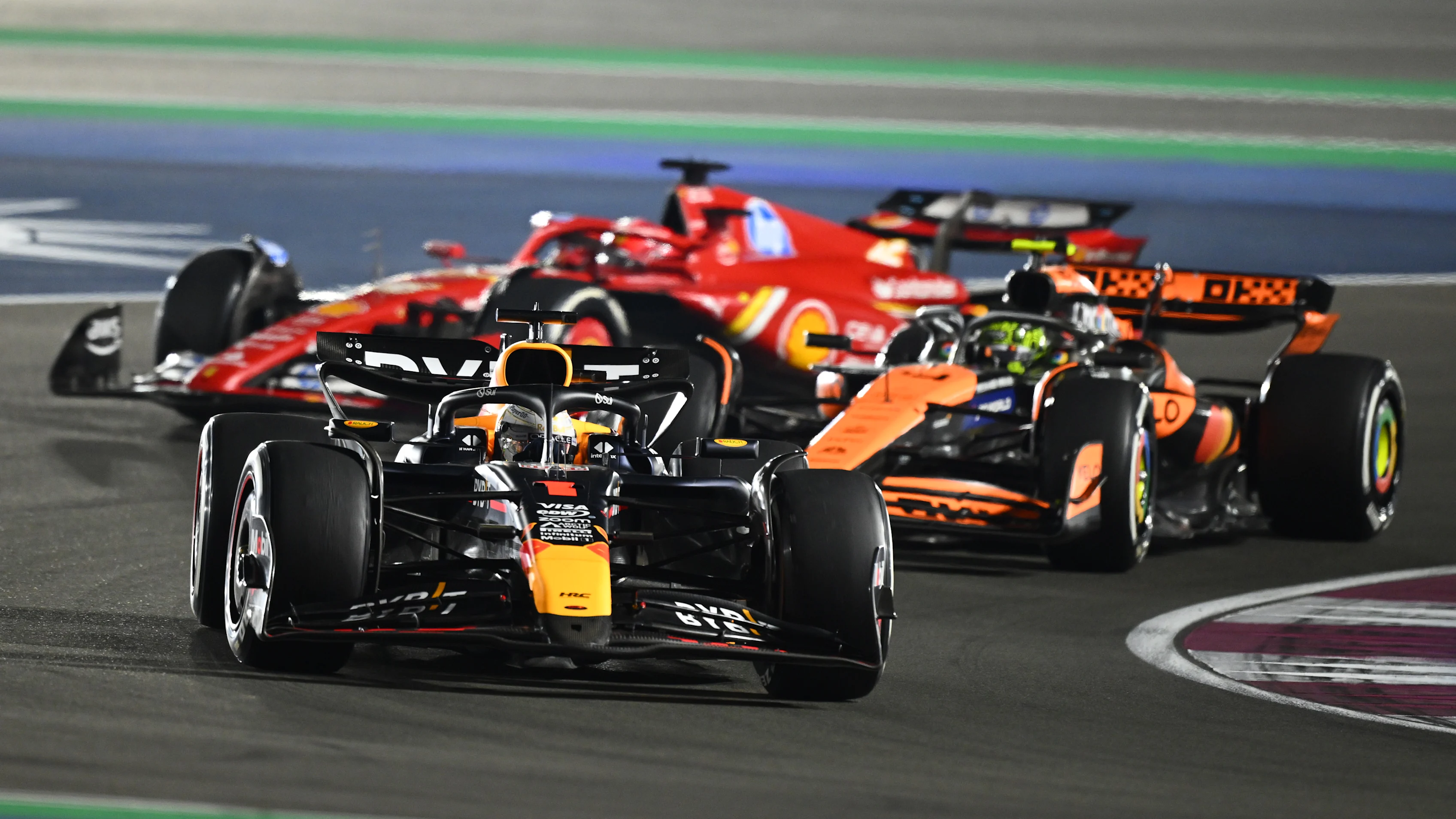 LUSAIL CITY, QATAR - DECEMBER 01: Max Verstappen of the Netherlands driving the (1) Oracle Red Bull