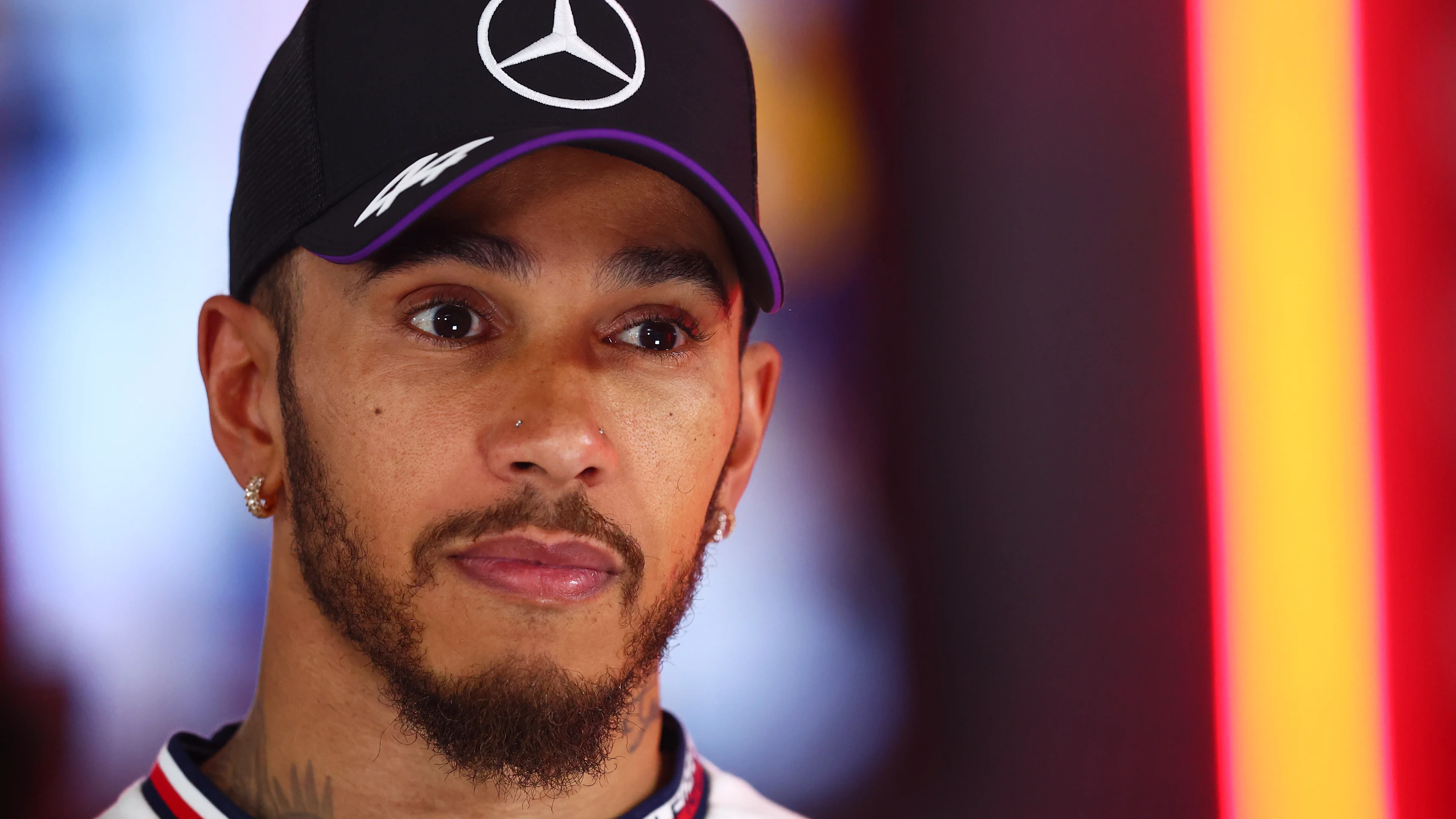 LUSAIL CITY, QATAR - DECEMBER 01: Twelfth placed finisher Lewis Hamilton of Great Britain and