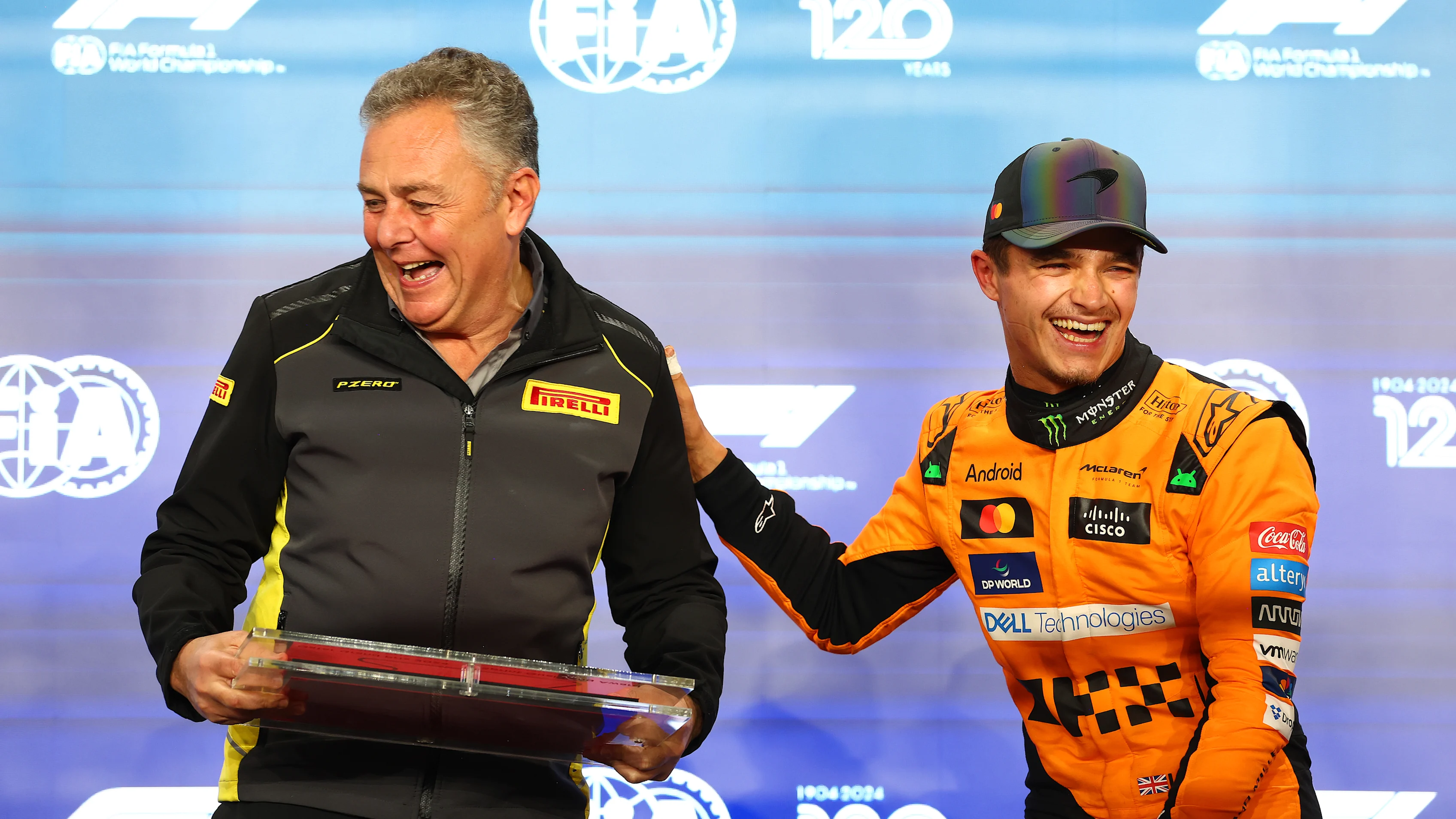 LUSAIL CITY, QATAR - NOVEMBER 29: Director of Pirelli F1 Mario Isola presents the Pirelli Sprint