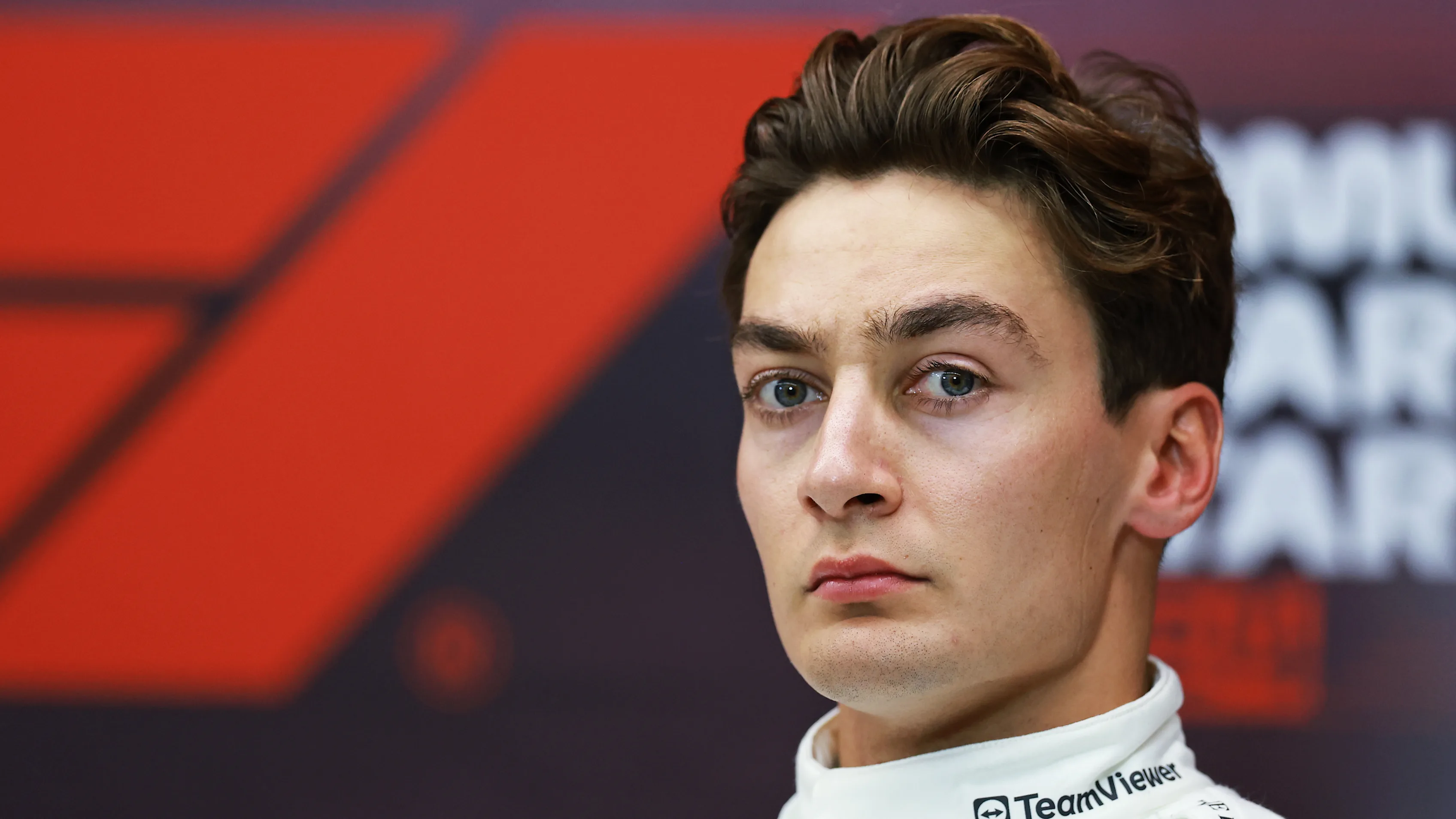 LUSAIL CITY, QATAR - NOVEMBER 30: Third placed George Russell of Great Britain and Mercedes attends