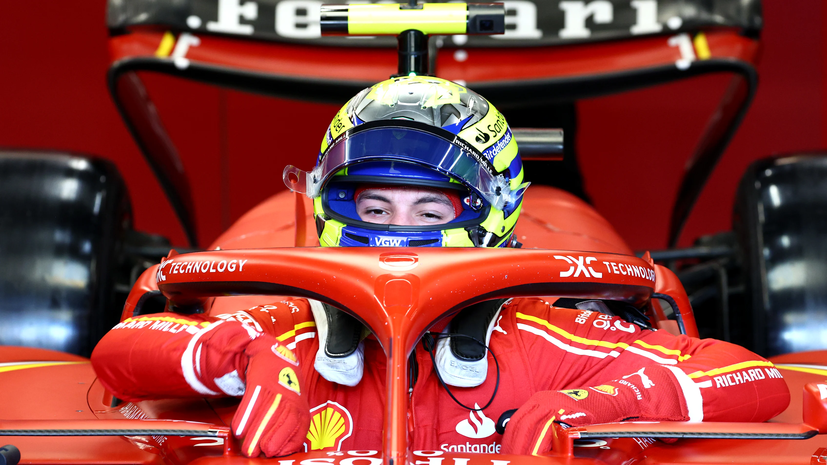 JEDDAH, SAUDI ARABIA - MARCH 08: Oliver Bearman of Great Britain and Ferrari prepares to drive in