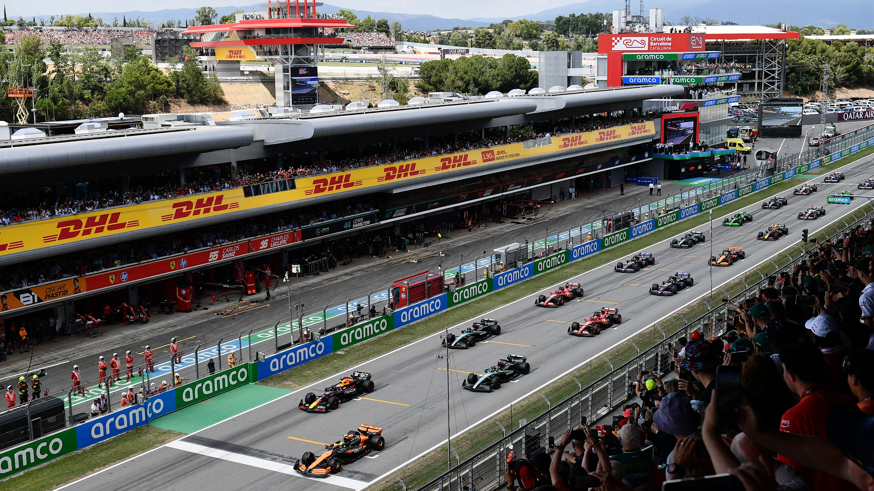 BARCELONA, SPAIN - JUNE 23: Lando Norris of Great Britain driving the (4) McLaren MCL38 Mercedes