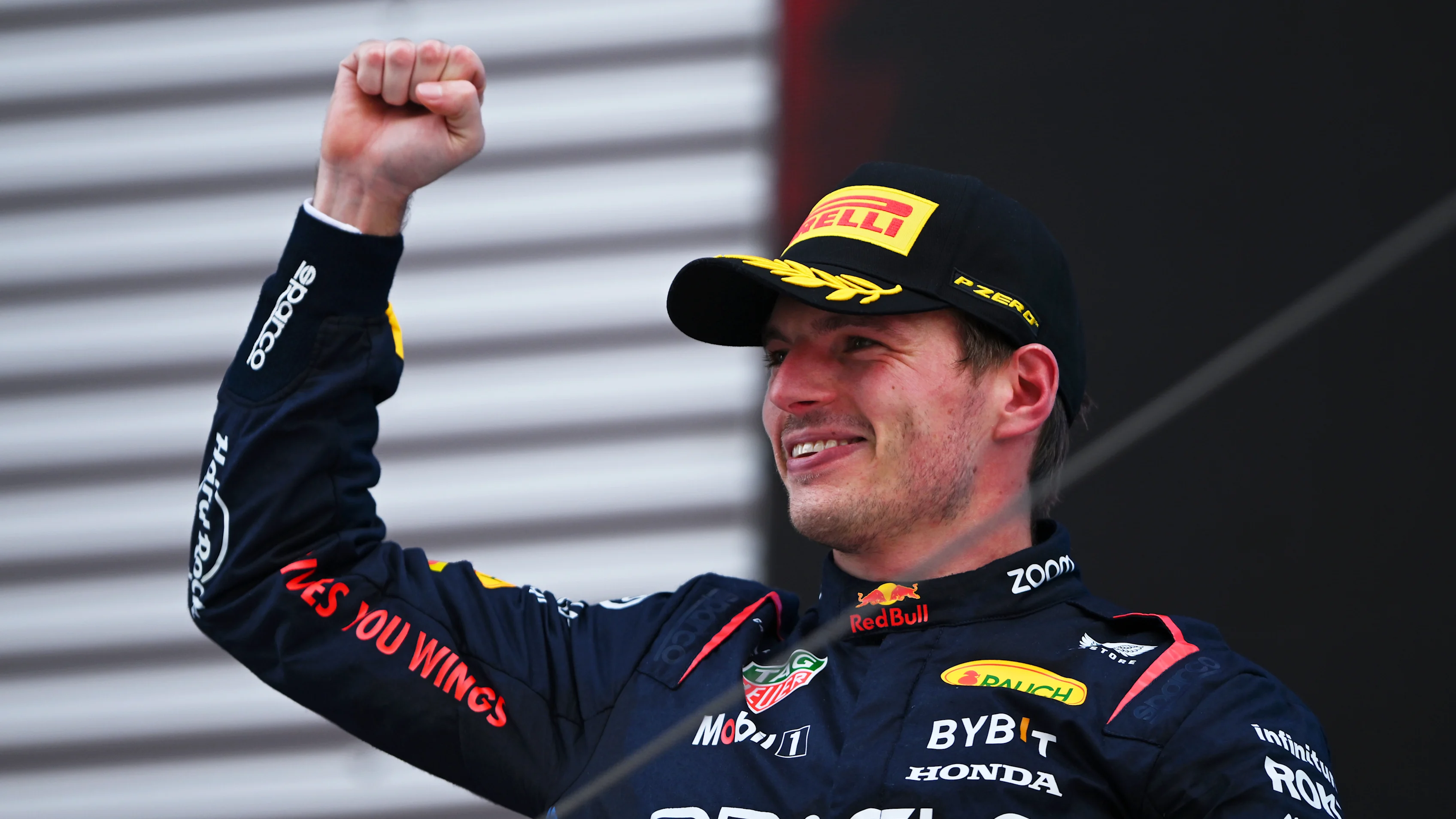 BARCELONA, SPAIN - JUNE 23: Race winner Max Verstappen of the Netherlands and Oracle Red Bull