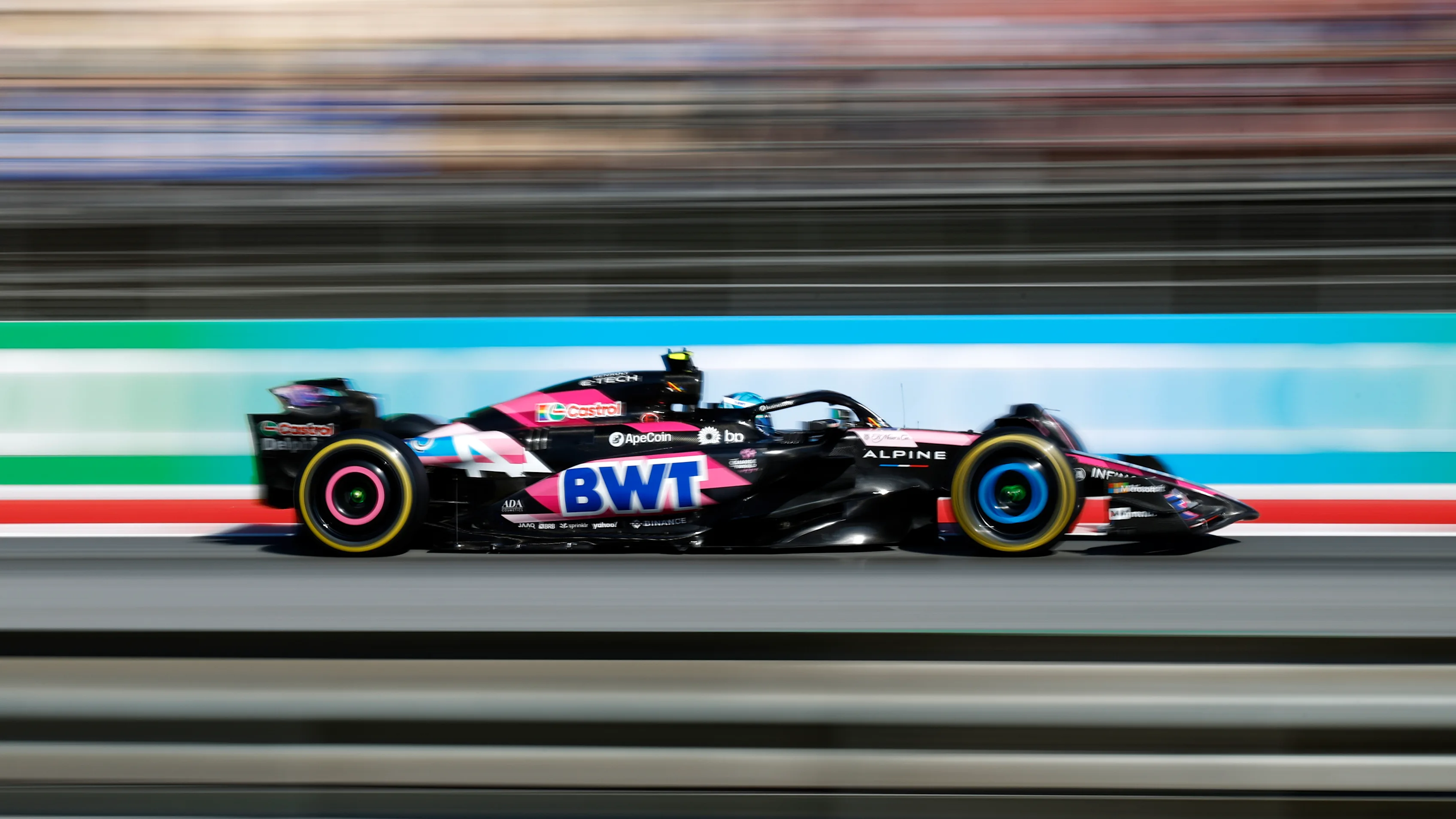 BARCELONA, SPAIN - JUNE 21: Pierre Gasly of France driving the (10) Alpine F1 A524 Renault on track