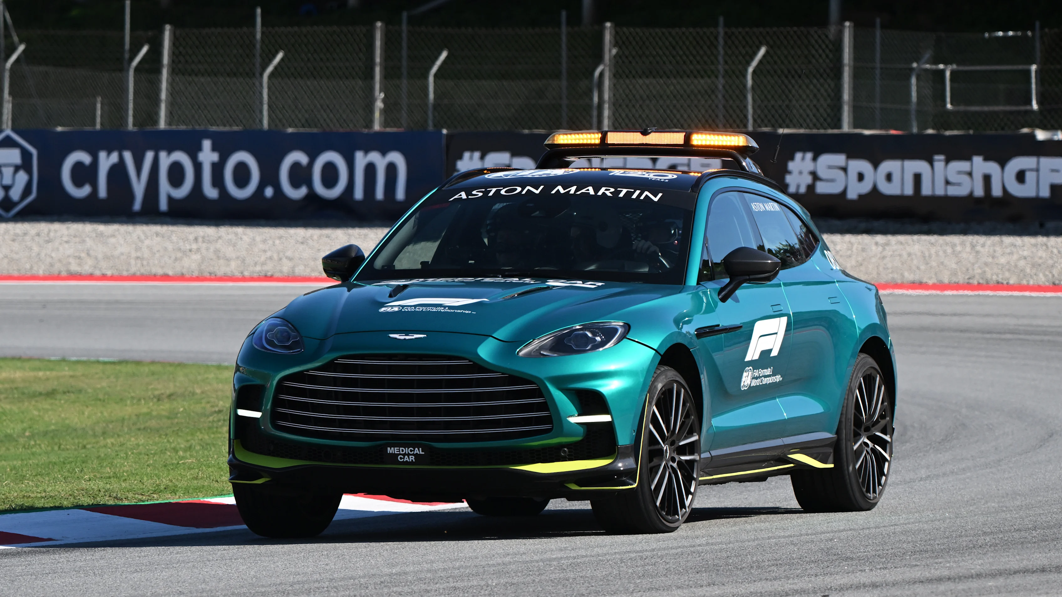 BARCELONA, SPAIN - JUNE 21: The FIA Medical Car drives on track during practice ahead of the F1