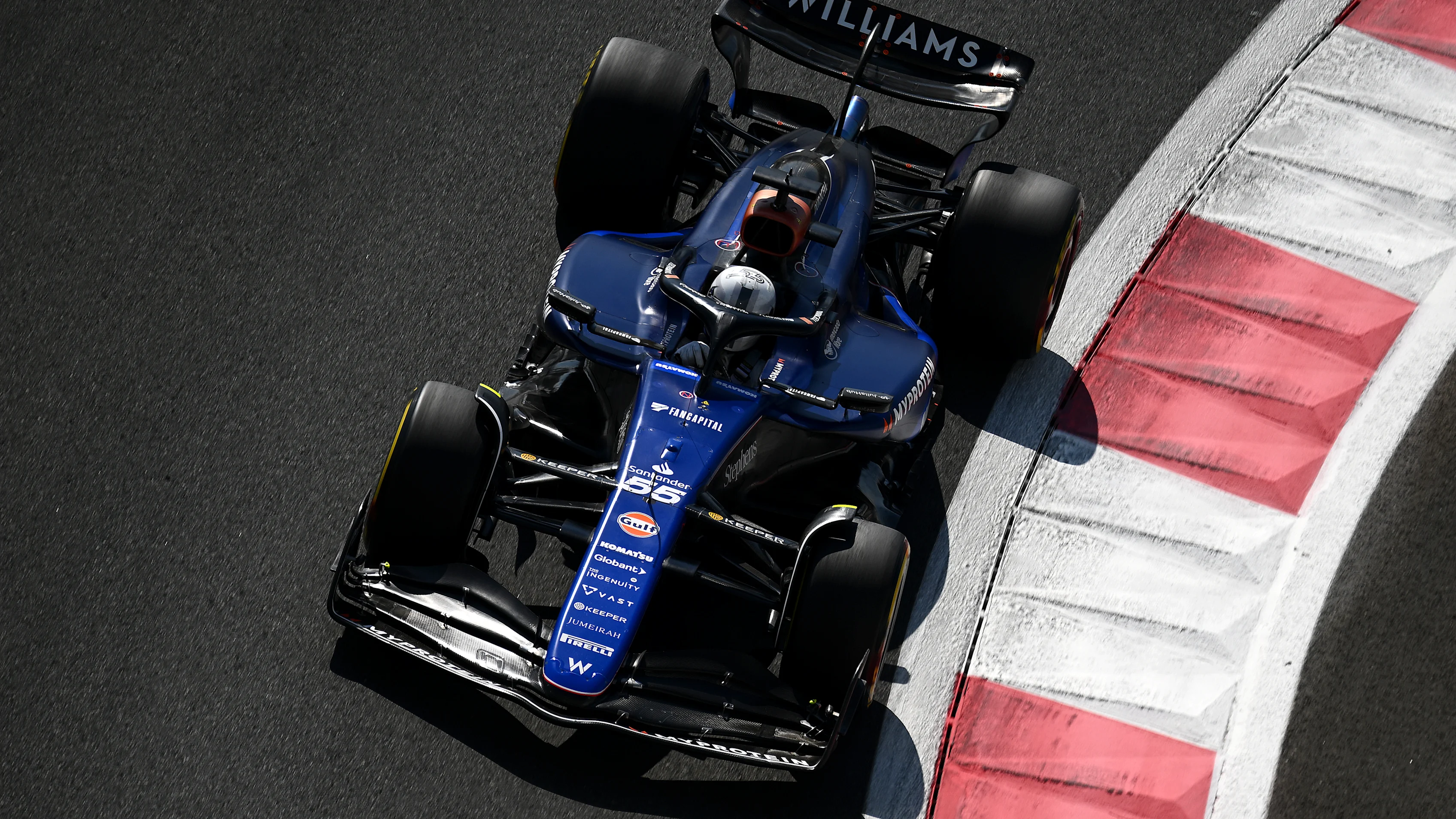 ABU DHABI, UNITED ARAB EMIRATES - DECEMBER 10: Carlos Sainz of Spain driving the (55) Williams FW46