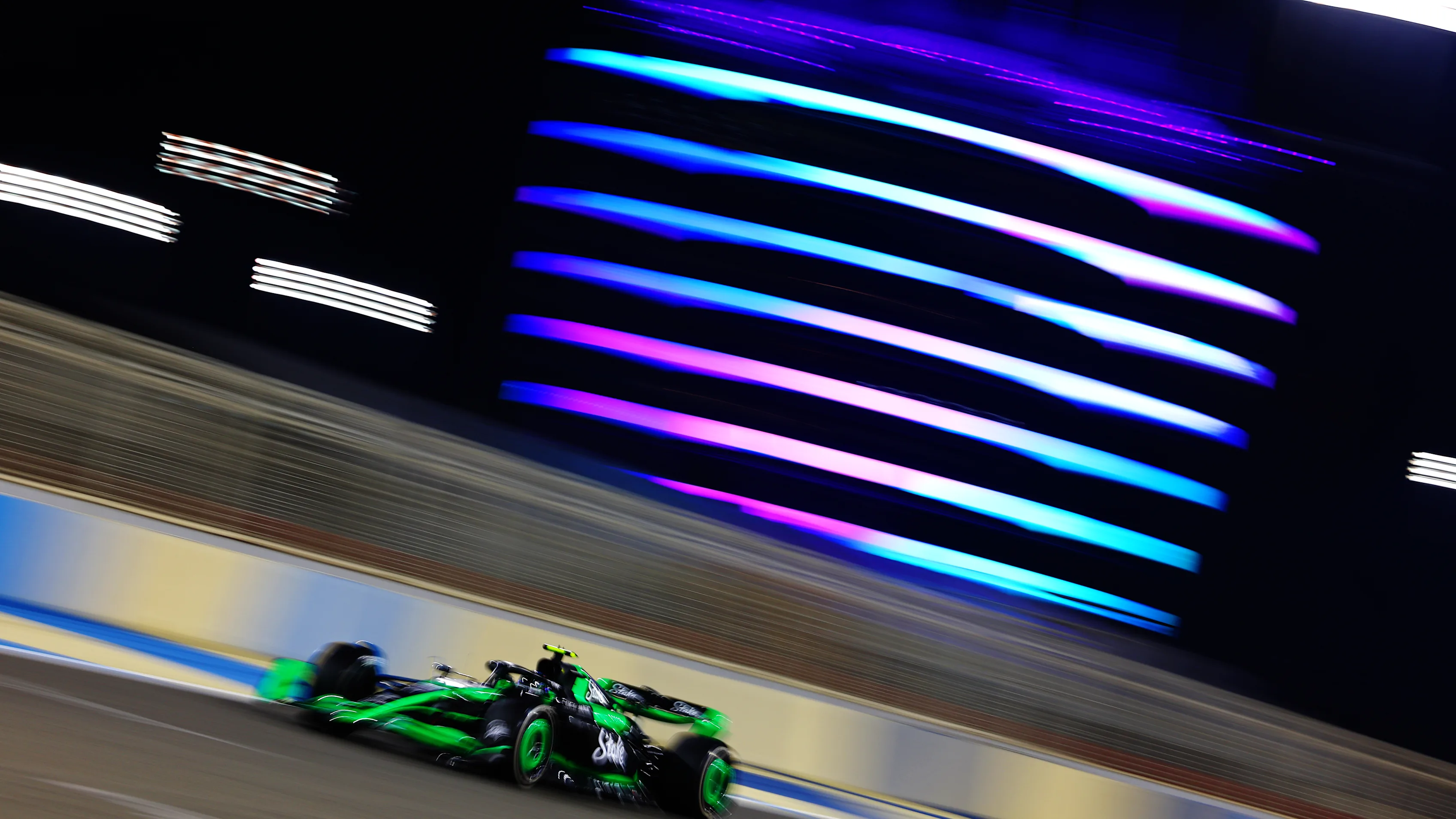 BAHRAIN, BAHRAIN - FEBRUARY 21: Zhou Guanyu of China driving the (24) Kick Sauber C44 Ferrari on