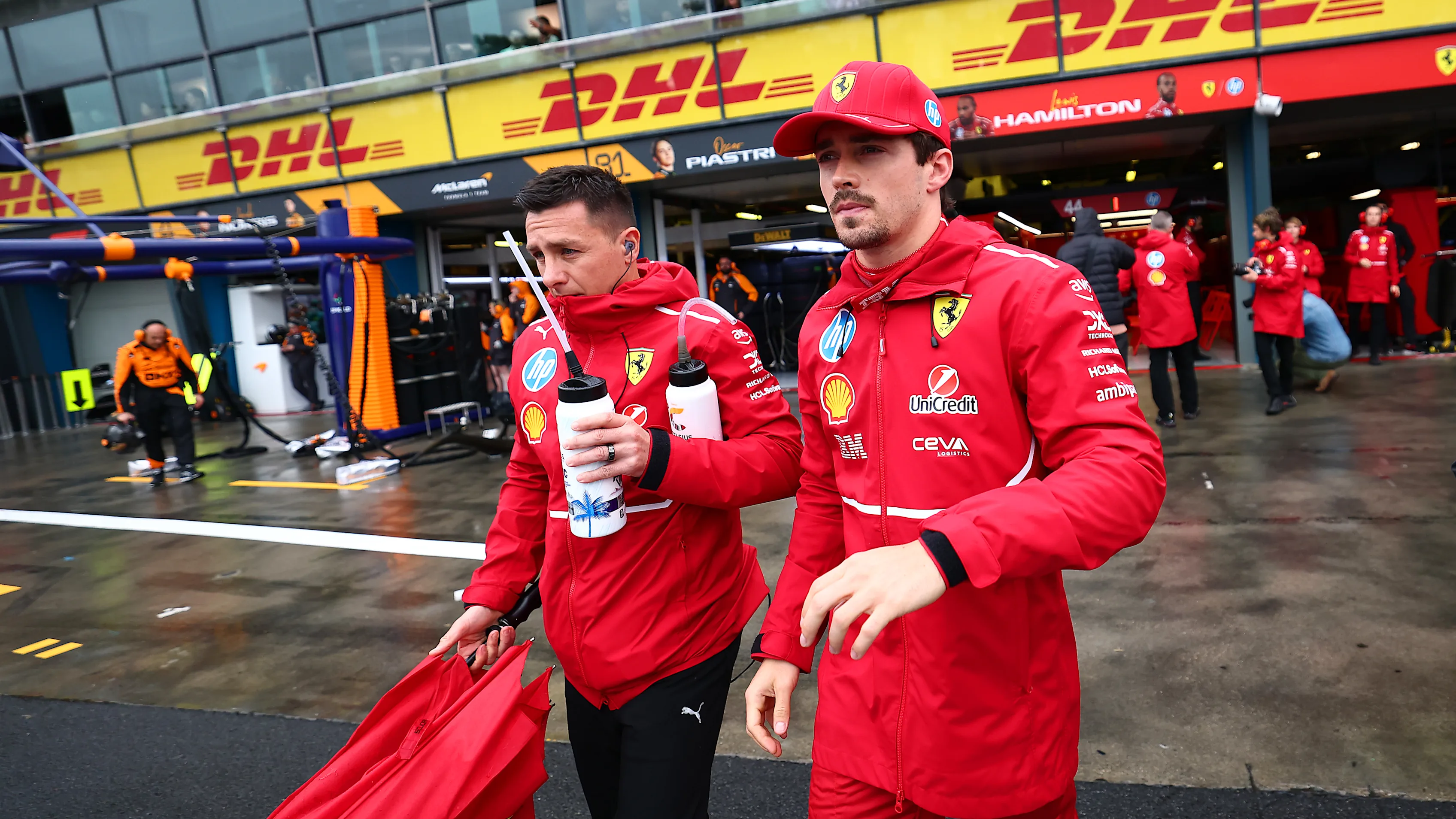 MELBOURNE, AUSTRALIA - MARCH 16: Charles Leclerc of Monaco and Scuderia Ferrari looks on prior to