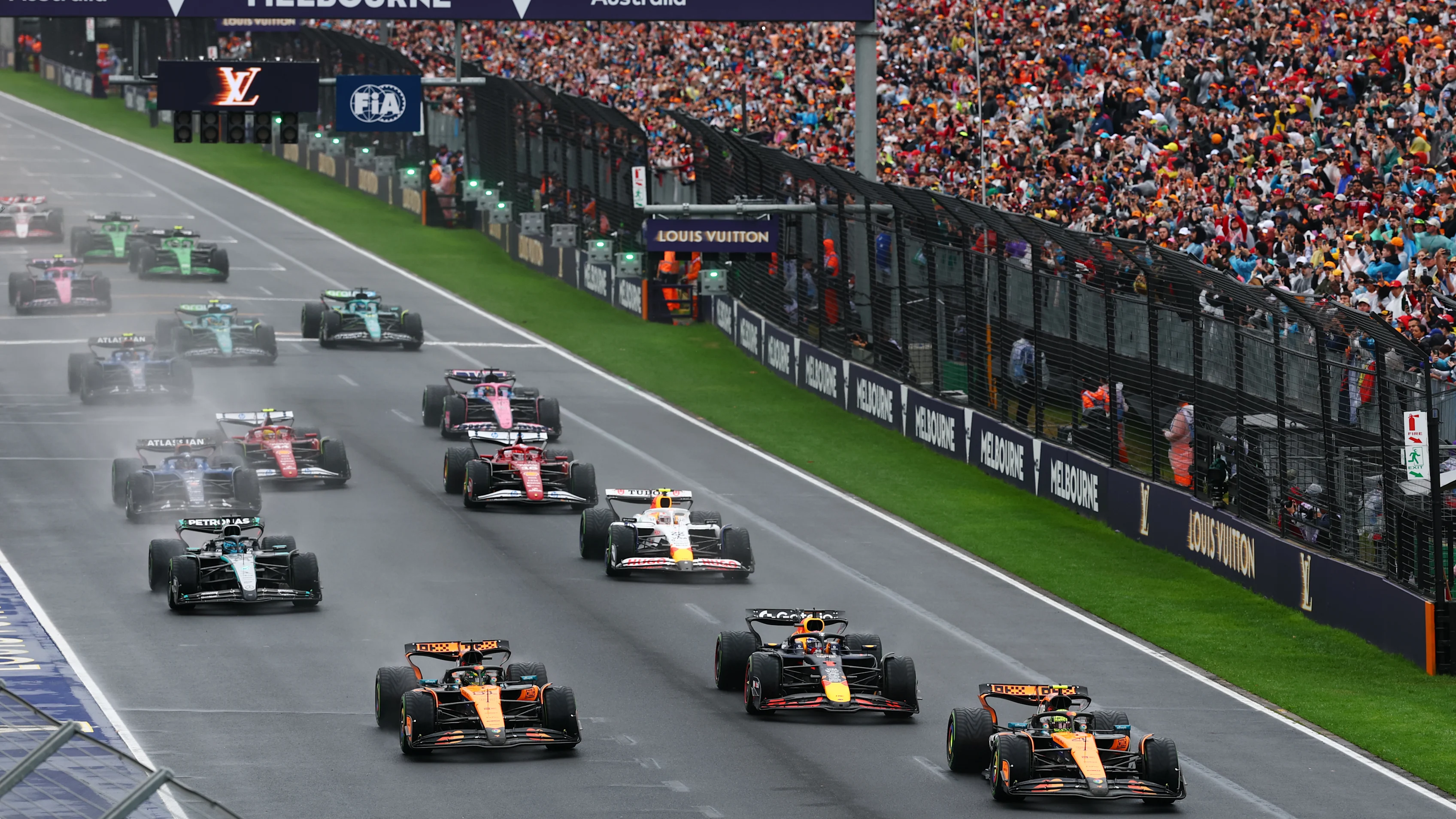 MELBOURNE, AUSTRALIA - MARCH 16: Lando Norris of Great Britain driving the (4) McLaren MCL39