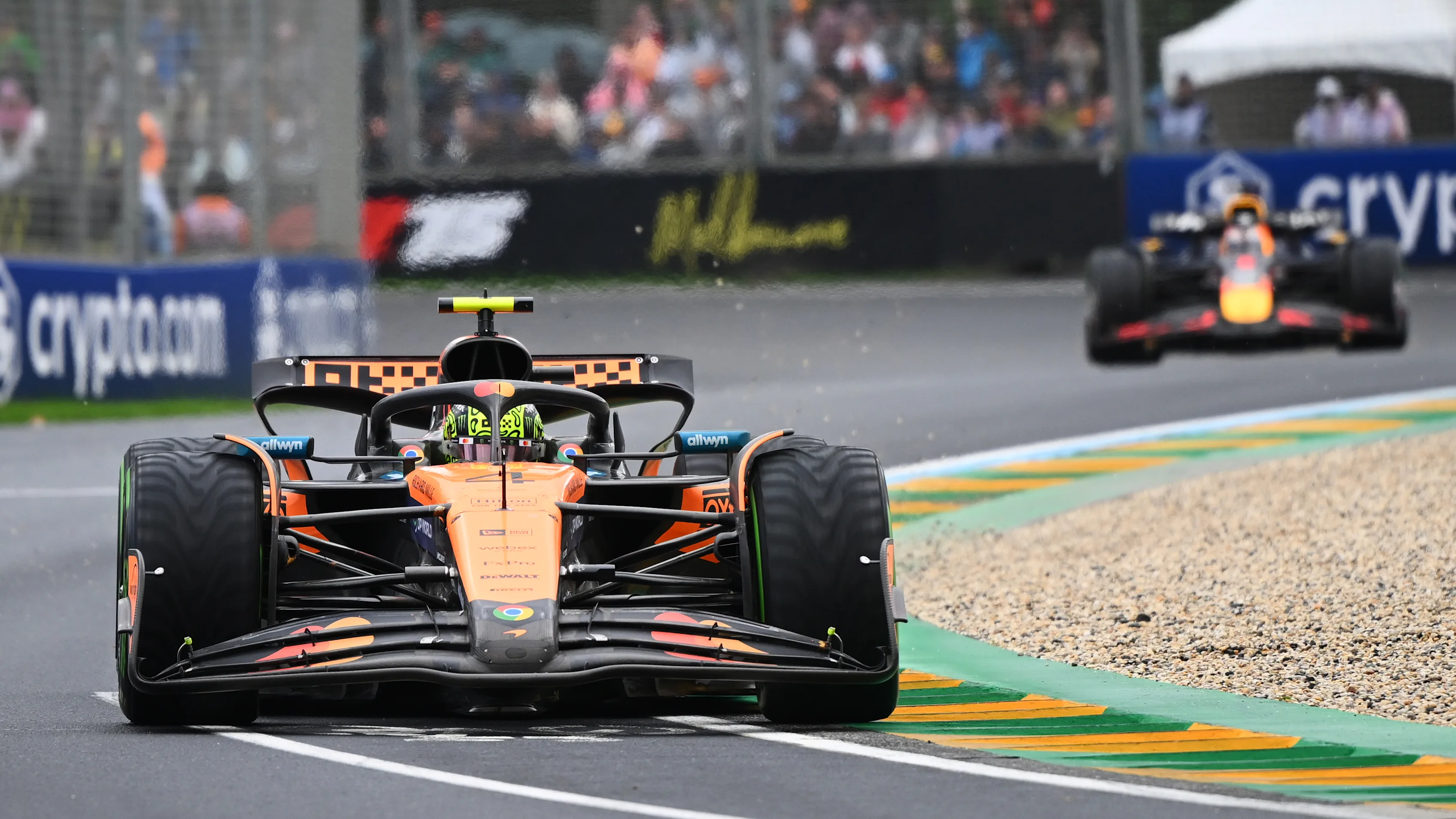 MELBOURNE, AUSTRALIA - MARCH 16: Lando Norris of Great Britain driving the (4) McLaren MCL39
