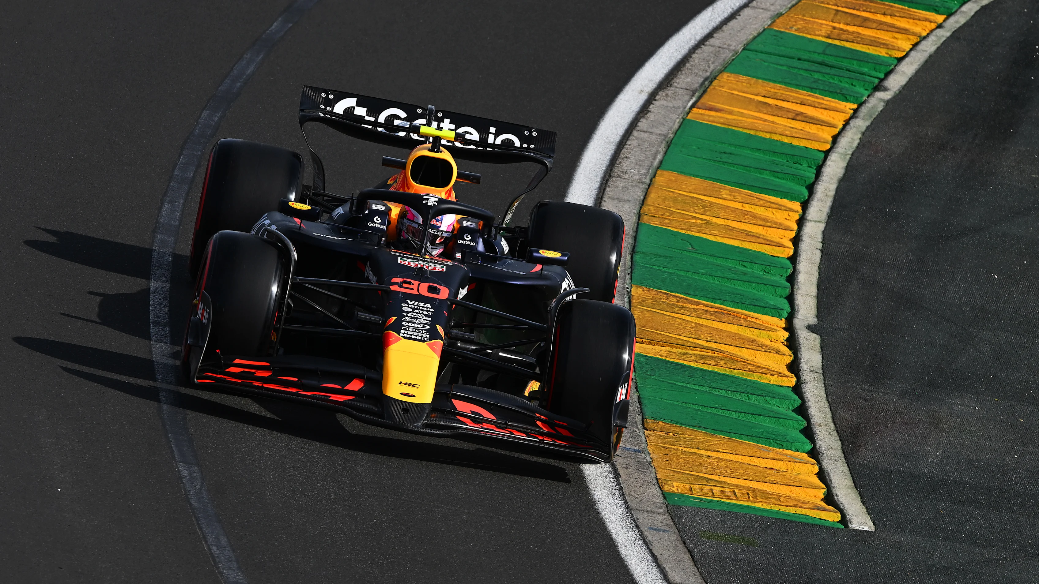 MELBOURNE, AUSTRALIA - MARCH 14: Liam Lawson of New Zealand driving the (30) Oracle Red Bull Racing