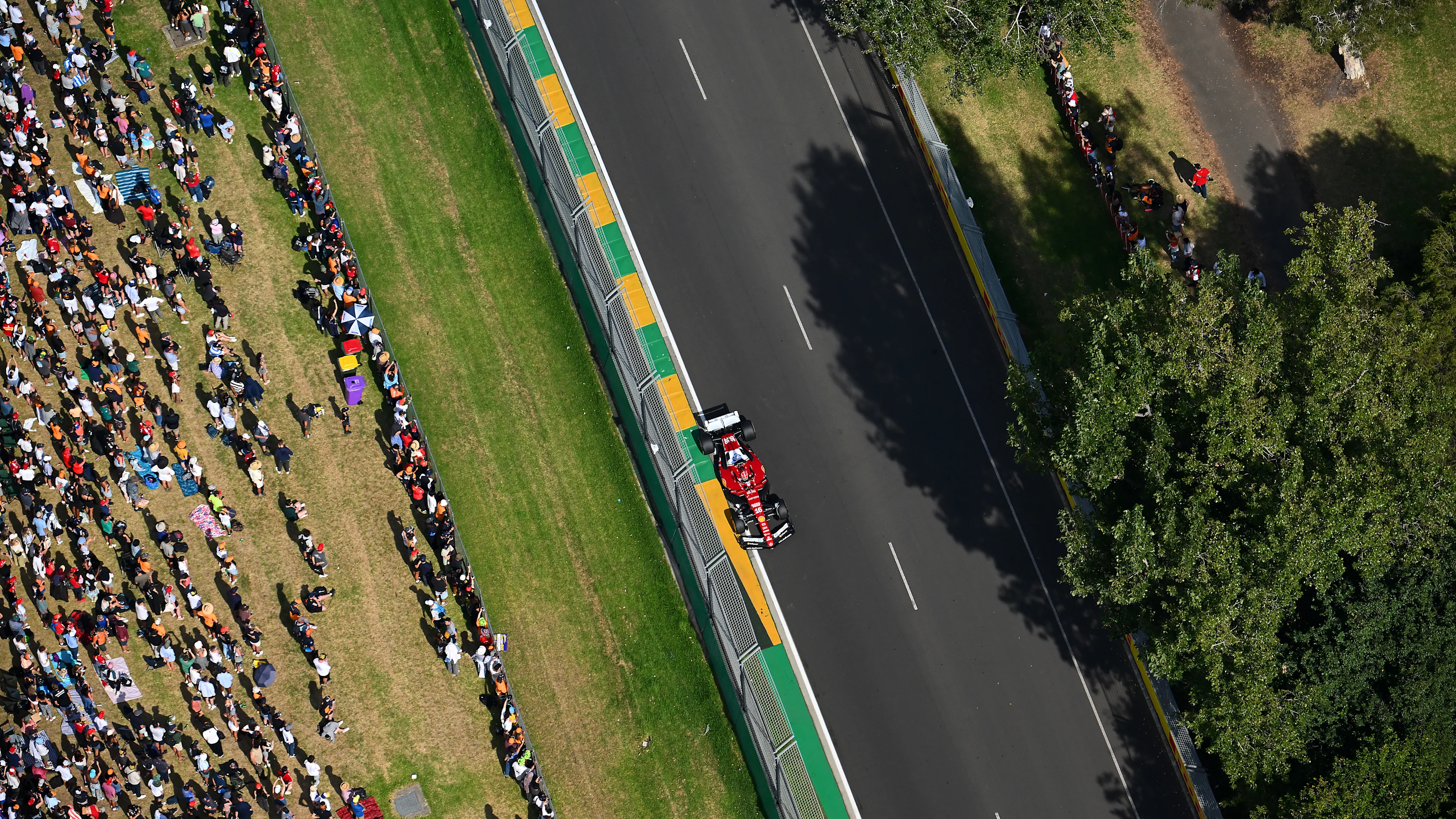 MELBOURNE, AUSTRALIA - MARCH 14: Charles Leclerc of Monaco driving the (16) Scuderia Ferrari SF-25