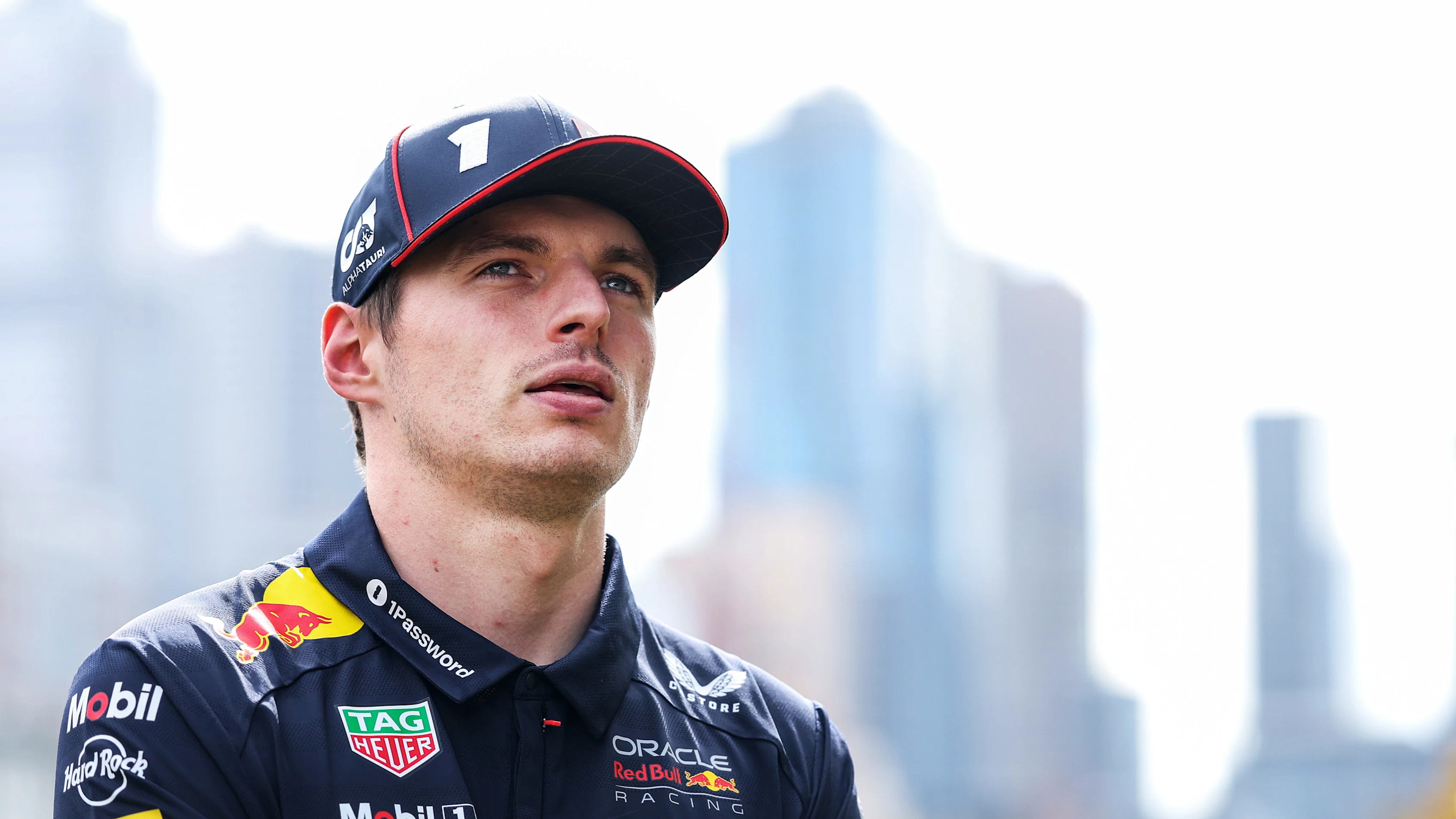 MELBOURNE, AUSTRALIA - MARCH 12: Max Verstappen of the Netherlands and Oracle Red Bull Racing looks