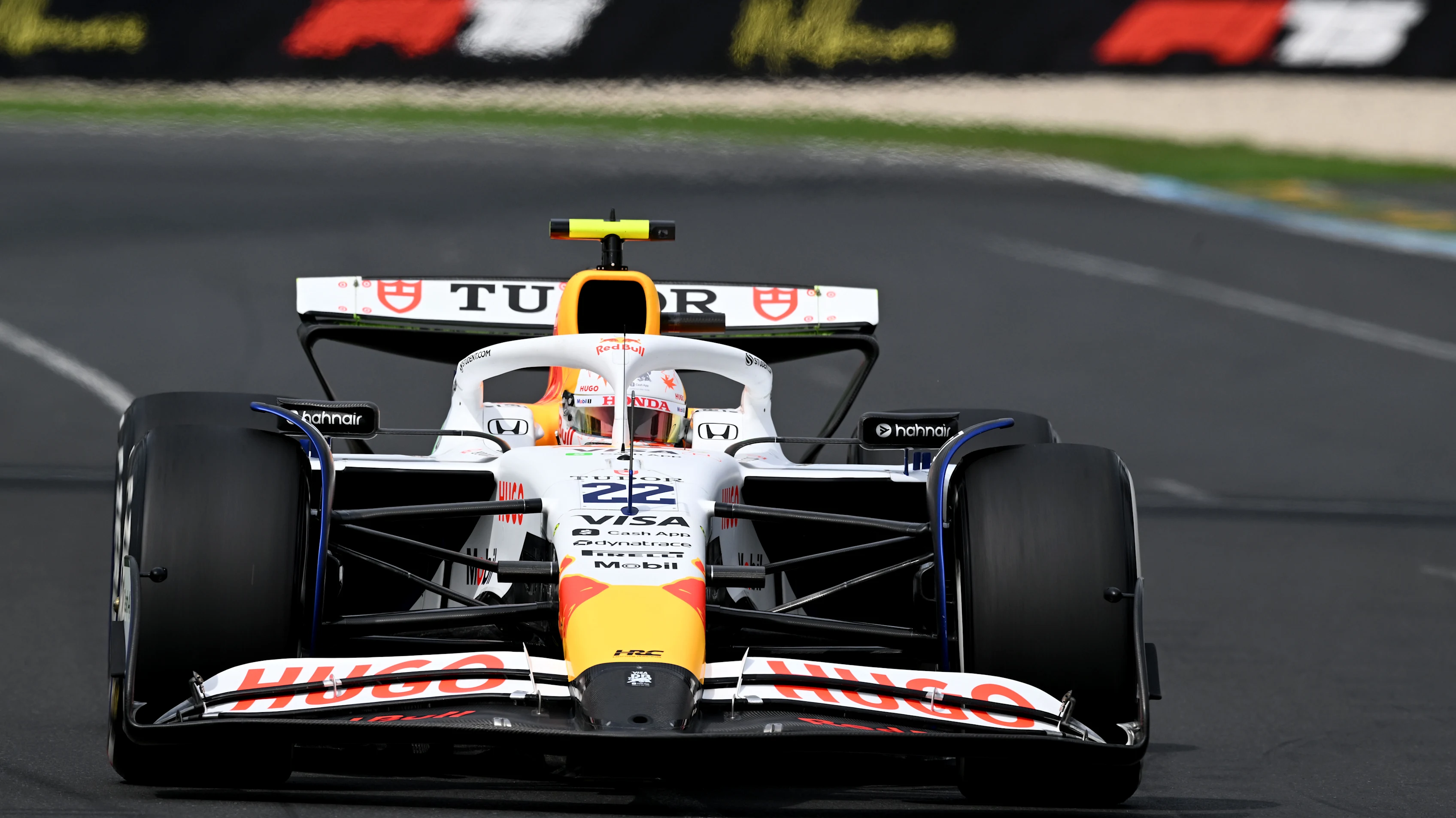 MELBOURNE, AUSTRALIA - MARCH 15: Yuki Tsunoda of Japan driving the (22) Visa Cash App Racing Bulls