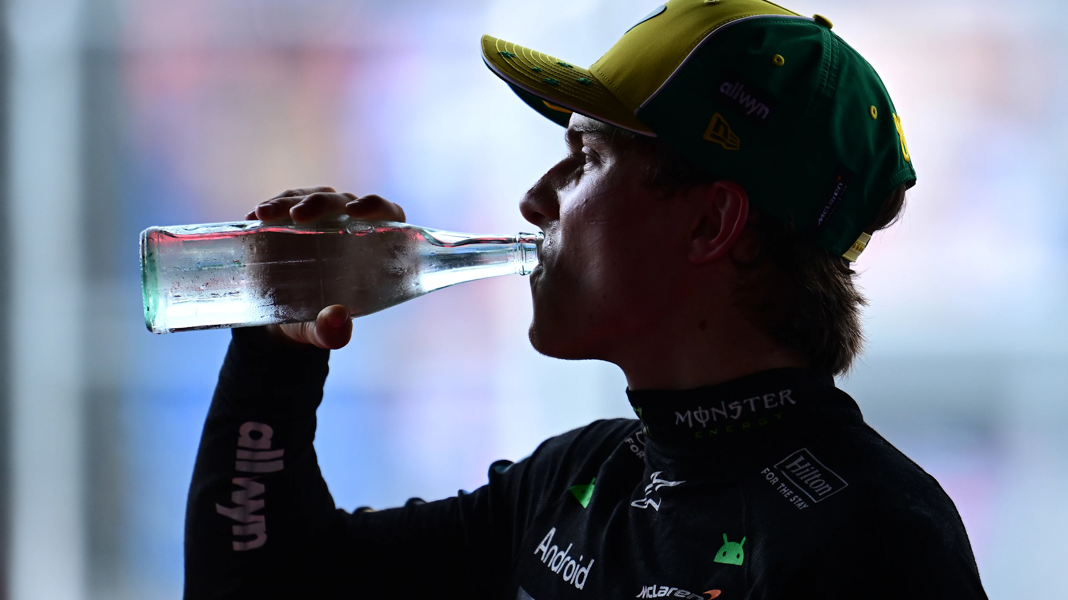 MELBOURNE, AUSTRALIA - MARCH 15: Second placed qualifier Oscar Piastri of Australia and McLaren