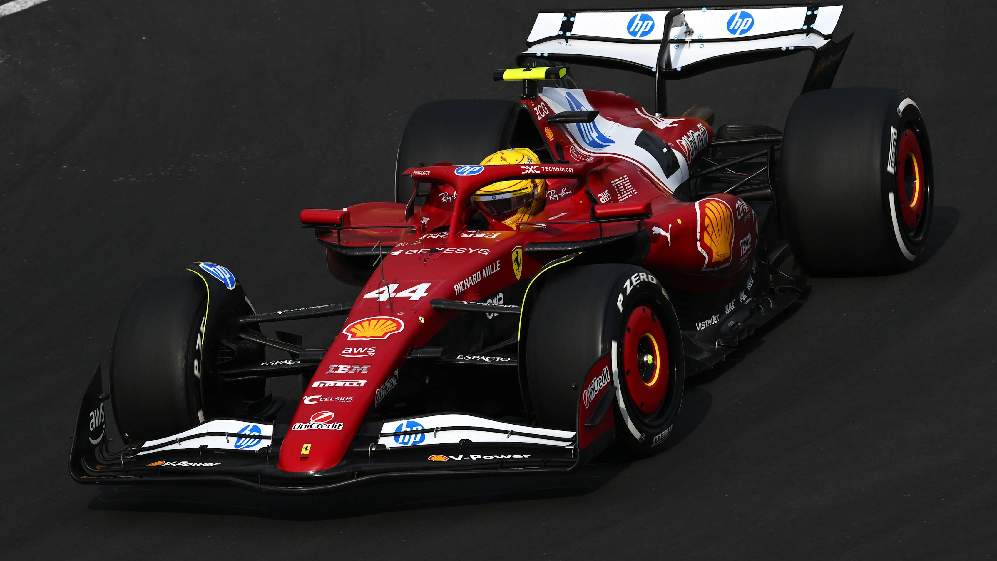 SHANGHAI, CHINA - MARCH 23: Lewis Hamilton of Great Britain driving the (44) Scuderia Ferrari SF-25