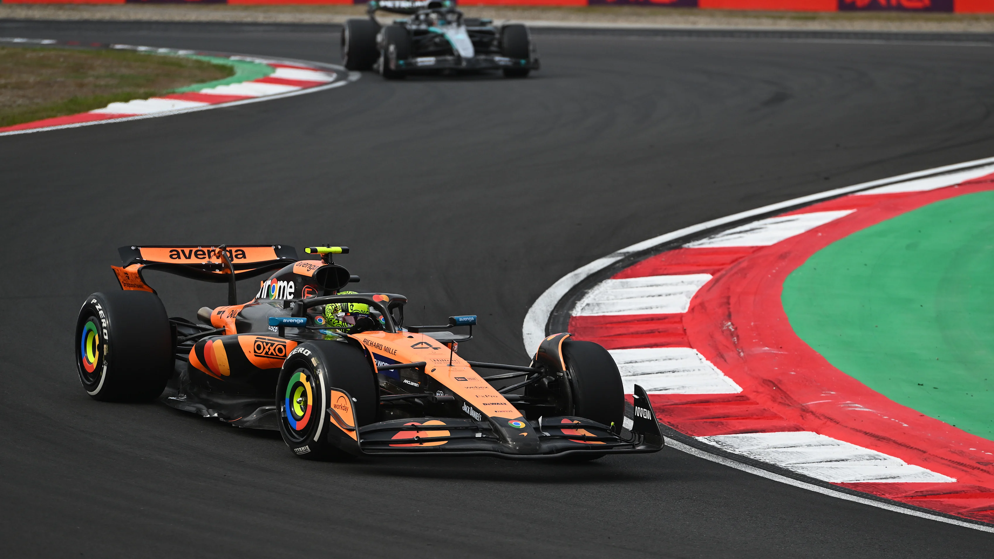 SHANGHAI, CHINA - MARCH 23: Lando Norris of Great Britain driving the (4) McLaren MCL39 Mercedes