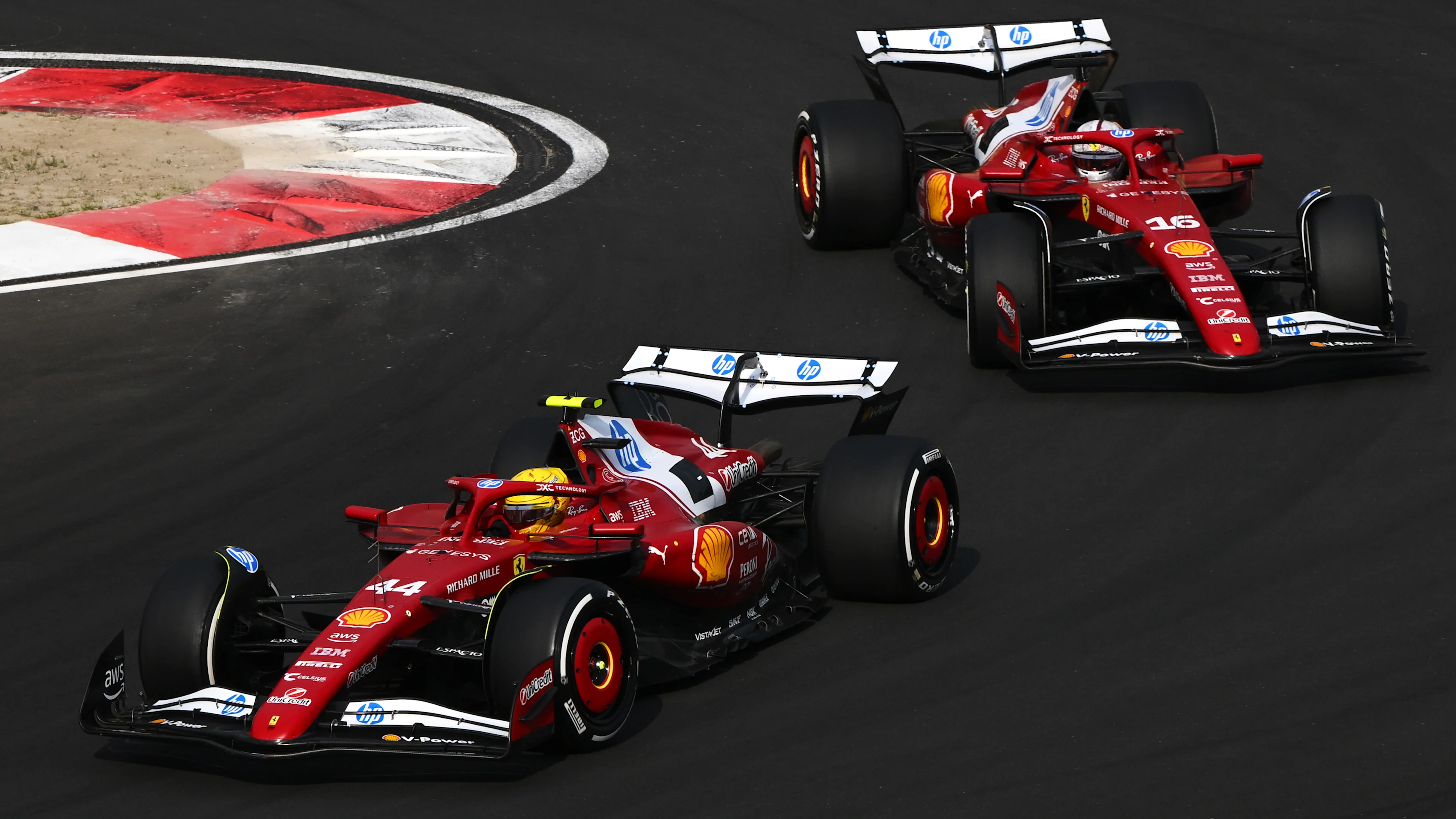 SHANGHAI, CHINA - MARCH 23: Lewis Hamilton of Great Britain driving the (44) Scuderia Ferrari SF-25