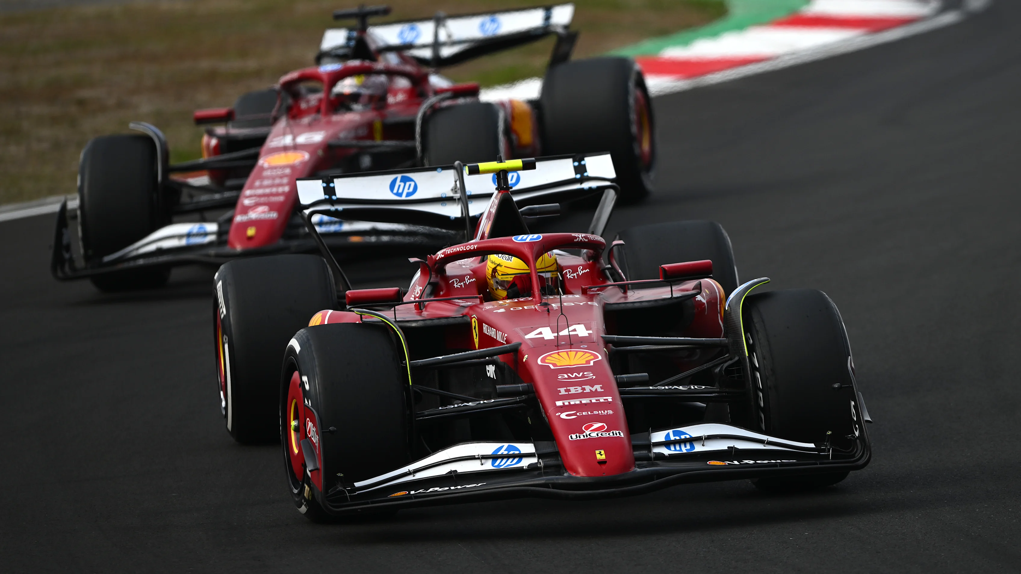 SHANGHAI, CHINA - MARCH 23: Lewis Hamilton of Great Britain driving the (44) Scuderia Ferrari SF-25