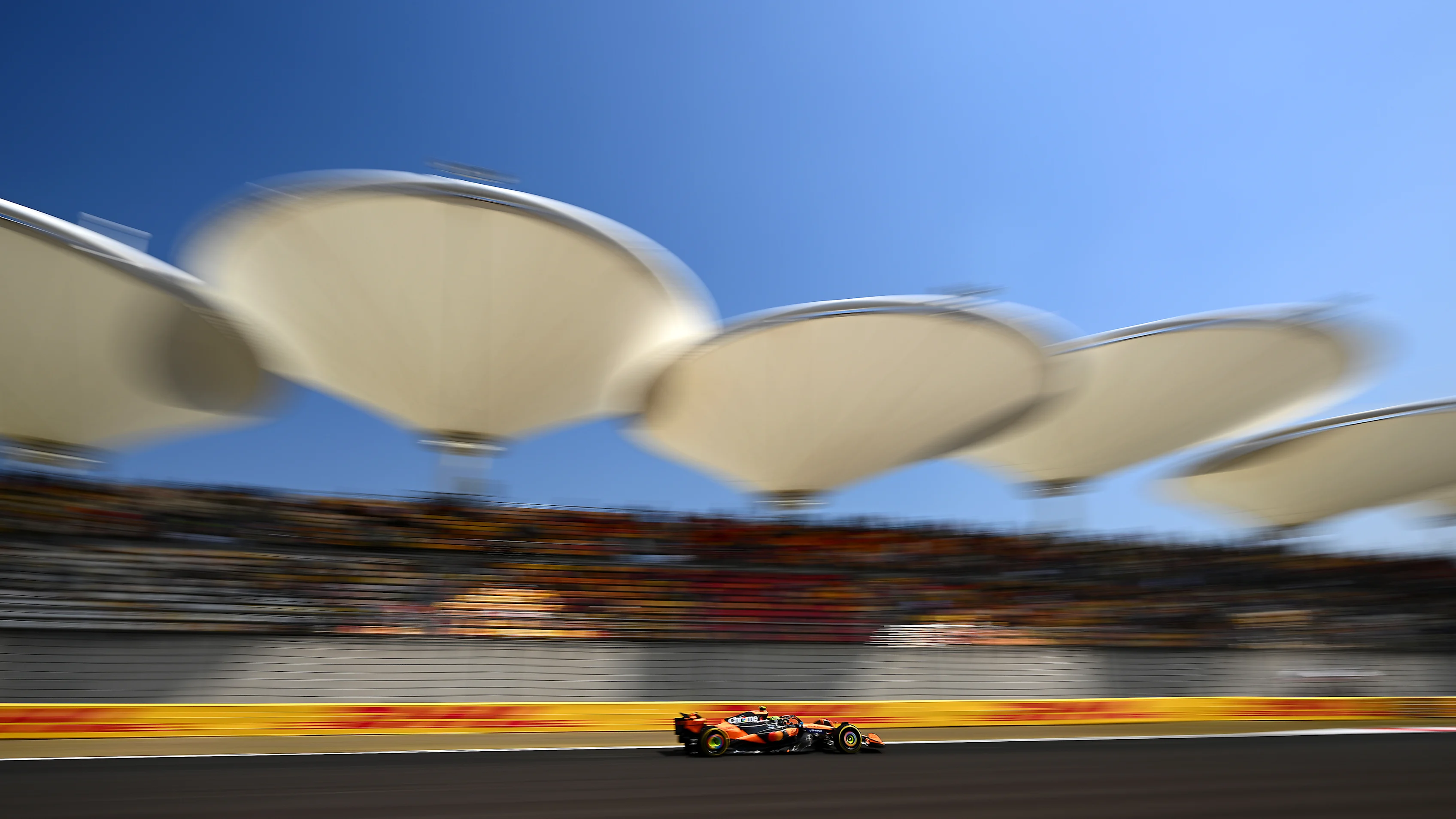 SHANGHAI, CHINA - MARCH 21: Lando Norris of Great Britain driving the (4) McLaren MCL39 Mercedes on