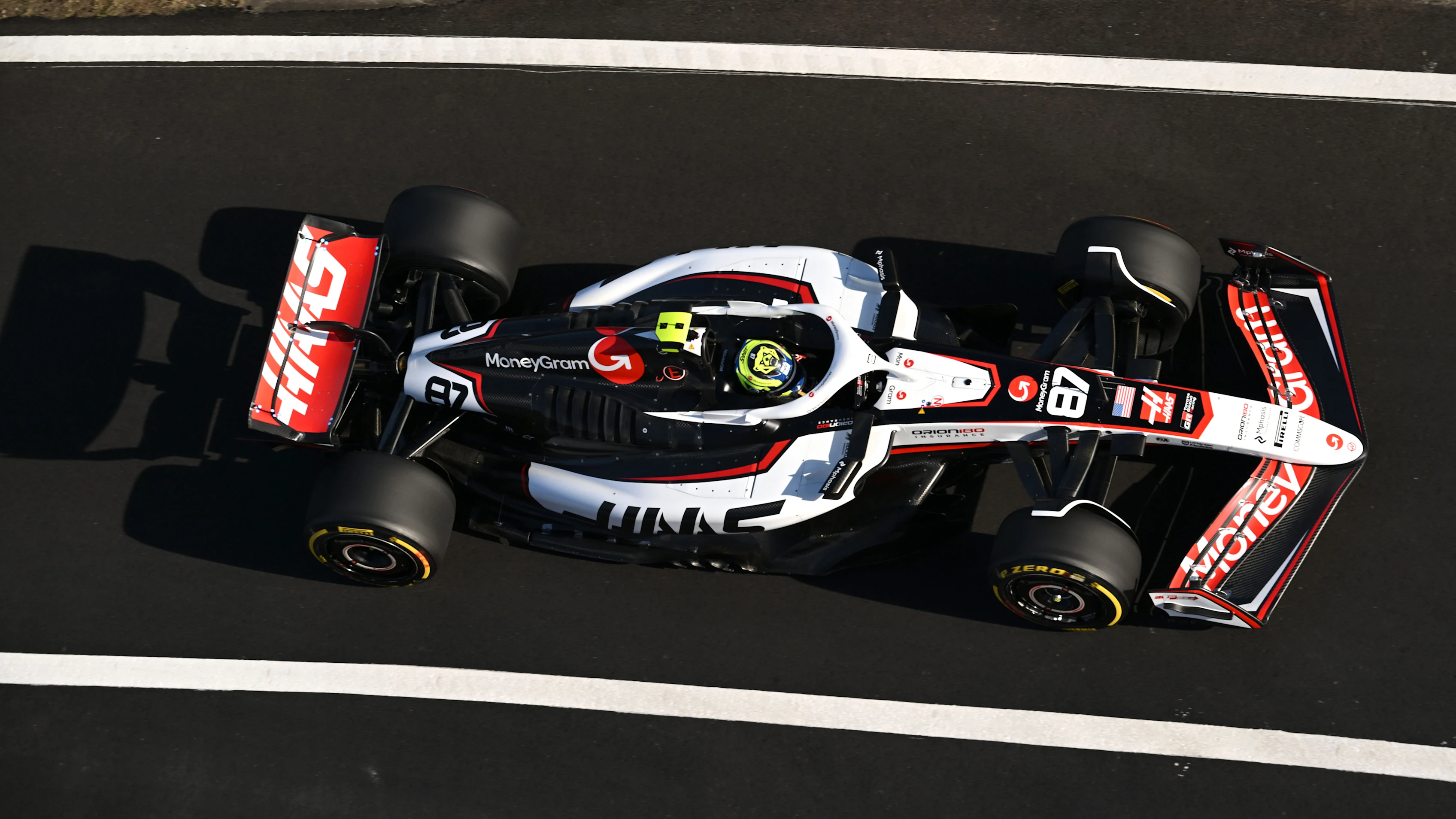 SHANGHAI, CHINA - MARCH 21: Oliver Bearman of Great Britain driving the (87) Haas F1 VF-25 Ferrari