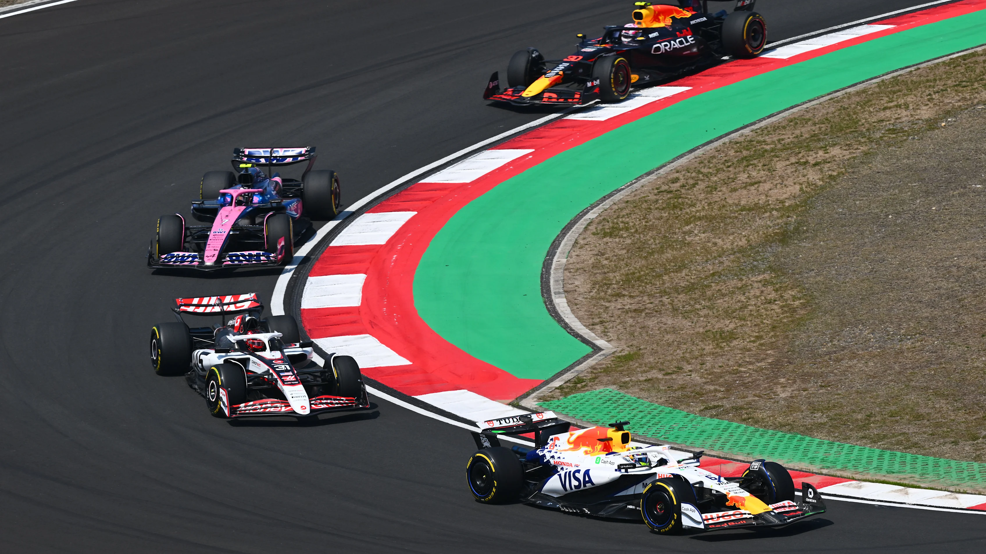 SHANGHAI, CHINA - MARCH 22: Isack Hadjar of France driving the (6) Visa Cash App Racing Bulls VCARB