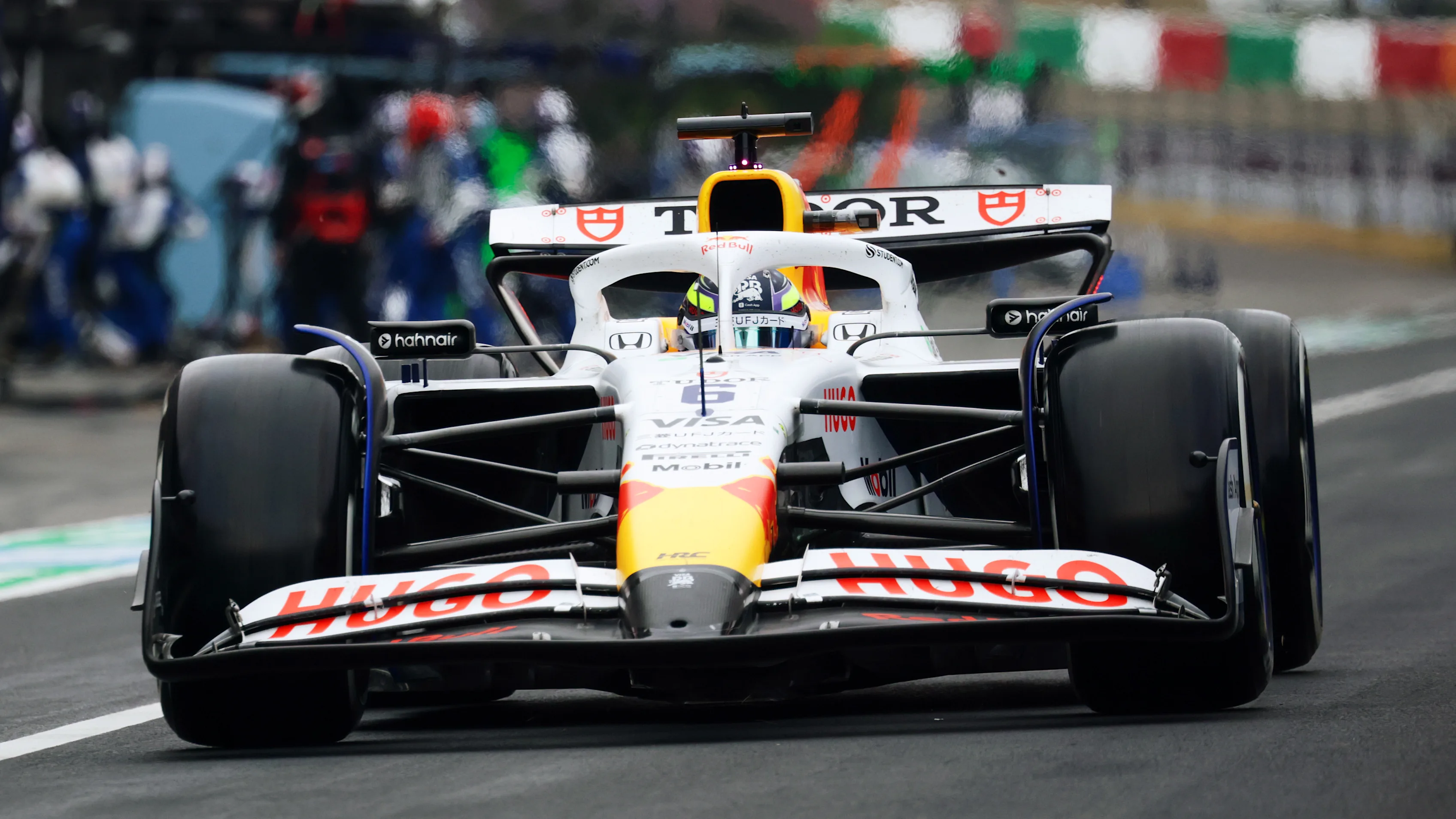 SUZUKA, JAPAN - APRIL 06: Isack Hadjar of France driving the (6) Visa Cash App Racing Bulls VCARB