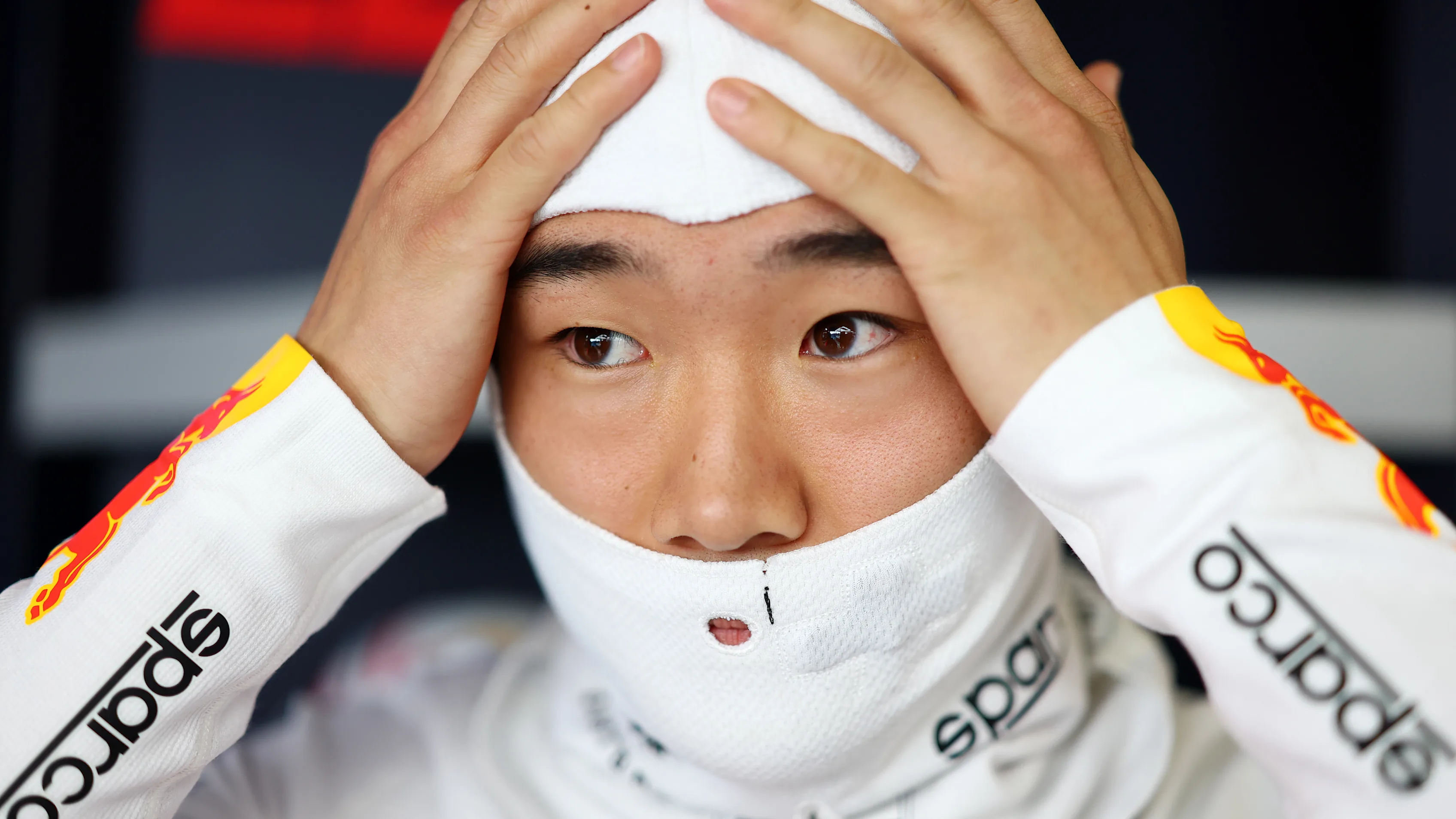 SUZUKA, JAPAN - APRIL 04: Yuki Tsunoda of Japan and Oracle Red Bull Racing looks on during practice