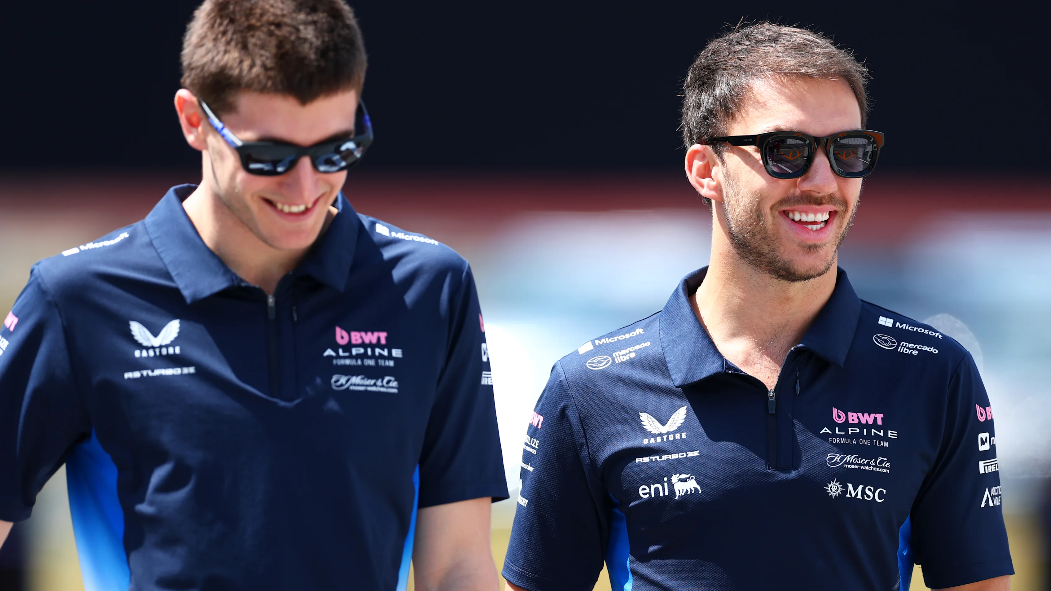 SUZUKA, JAPAN - APRIL 03: Jack Doohan of Australia and Alpine F1 and Pierre Gasly of France and