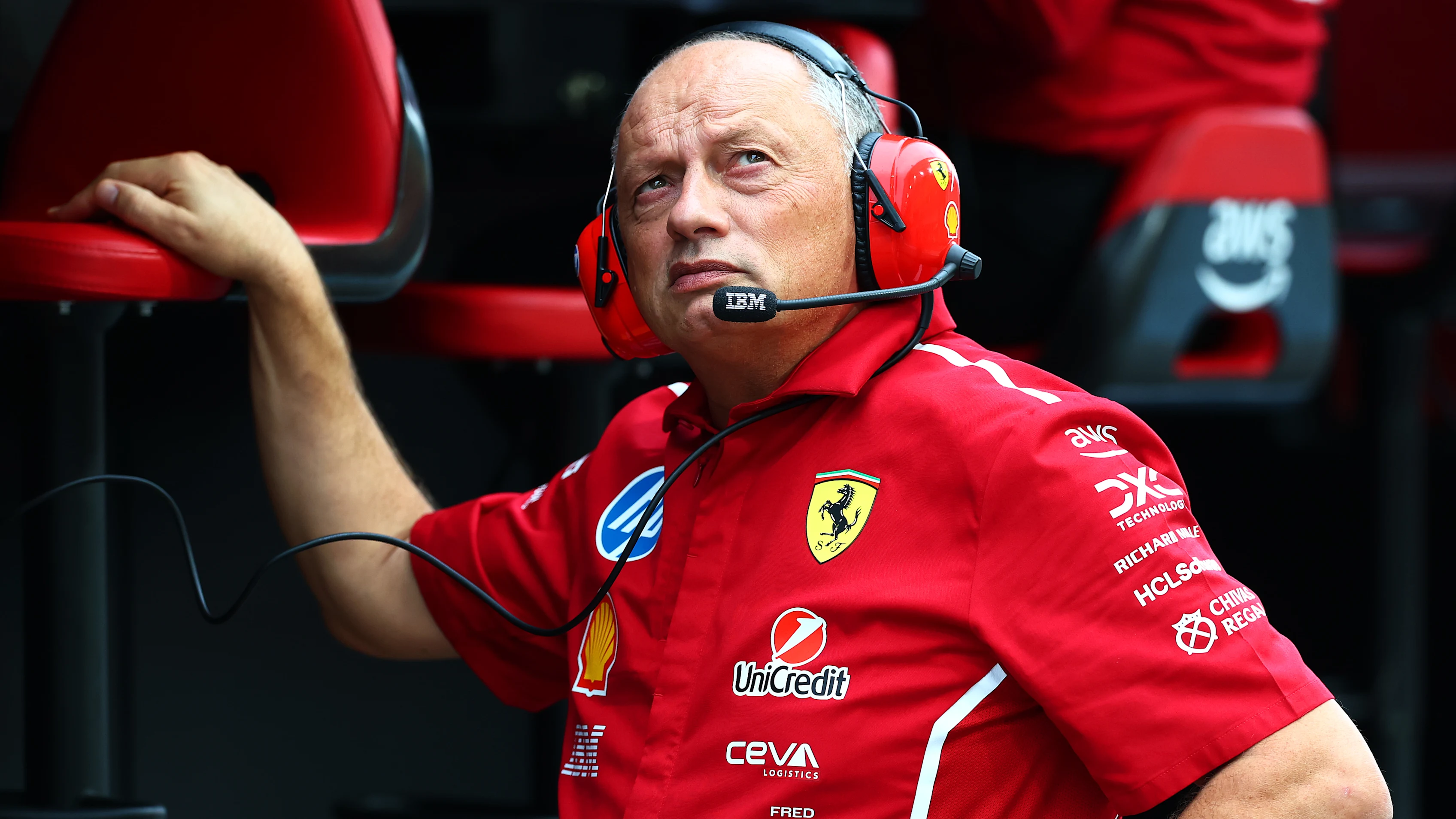 SINGAPORE, SINGAPORE - OCTOBER 03: Frederic Vasseur, Team Principal of Scuderia Ferrari at the pit