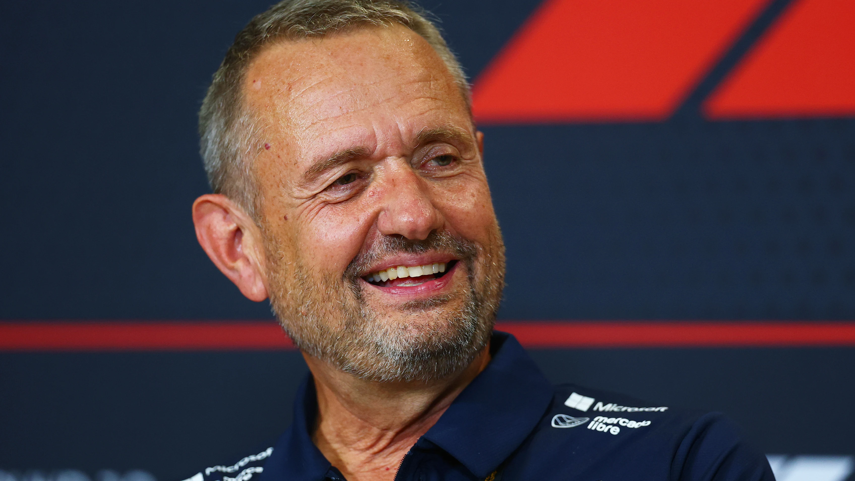 SINGAPORE, SINGAPORE - OCTOBER 03: Steve Nielsen, Managing Director at Alpine F1 in the Team Principals Press Conference during practice ahead of the F1 Grand Prix of Singapore at Marina Bay Street Circuit on October 03, 2025 in Singapore, Singapore. (Photo by Clive Rose/Getty Images)