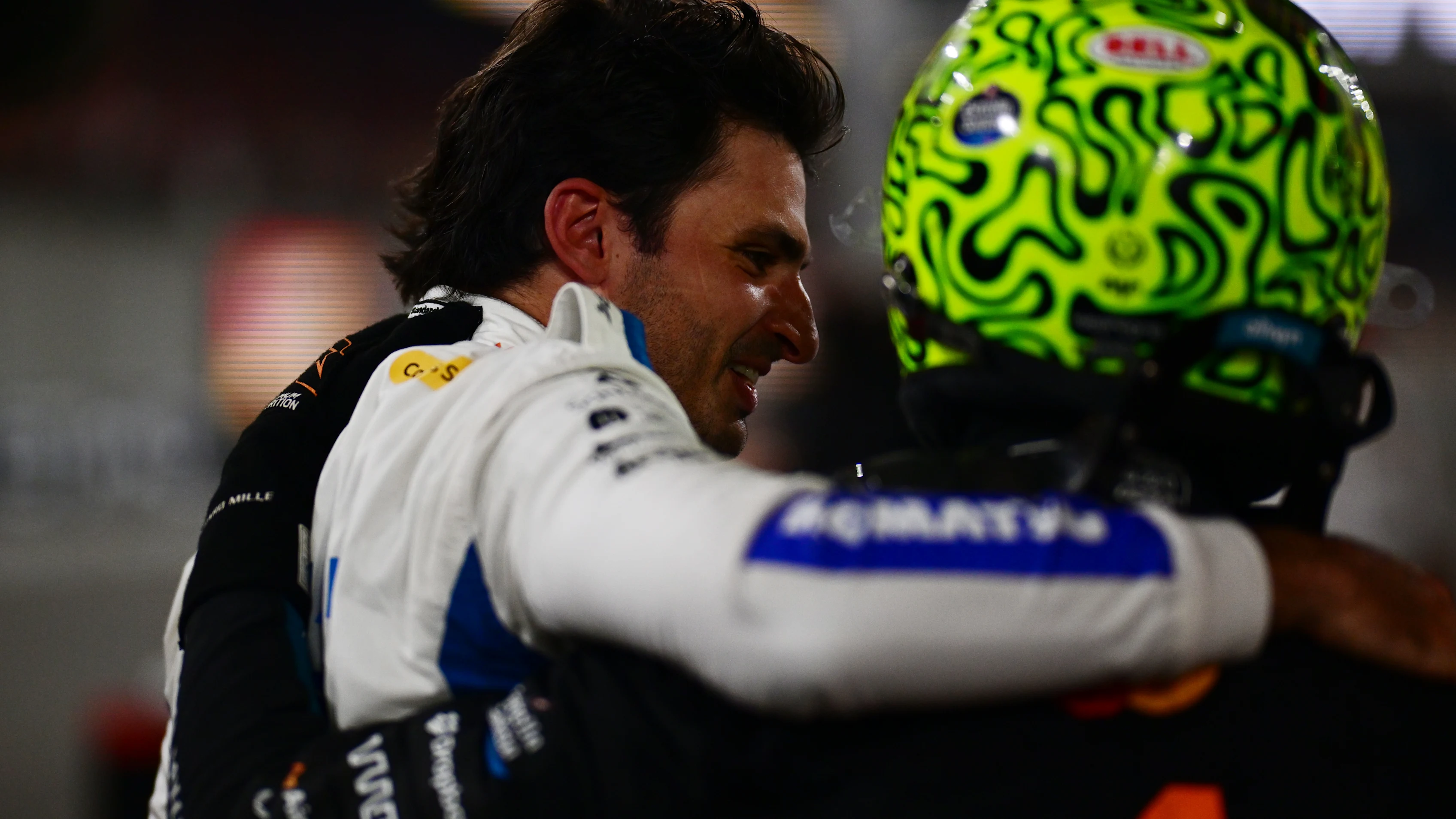 ABU DHABI, UNITED ARAB EMIRATES - DECEMBER 07: Thirteenth placed Carlos Sainz of Spain and Williams