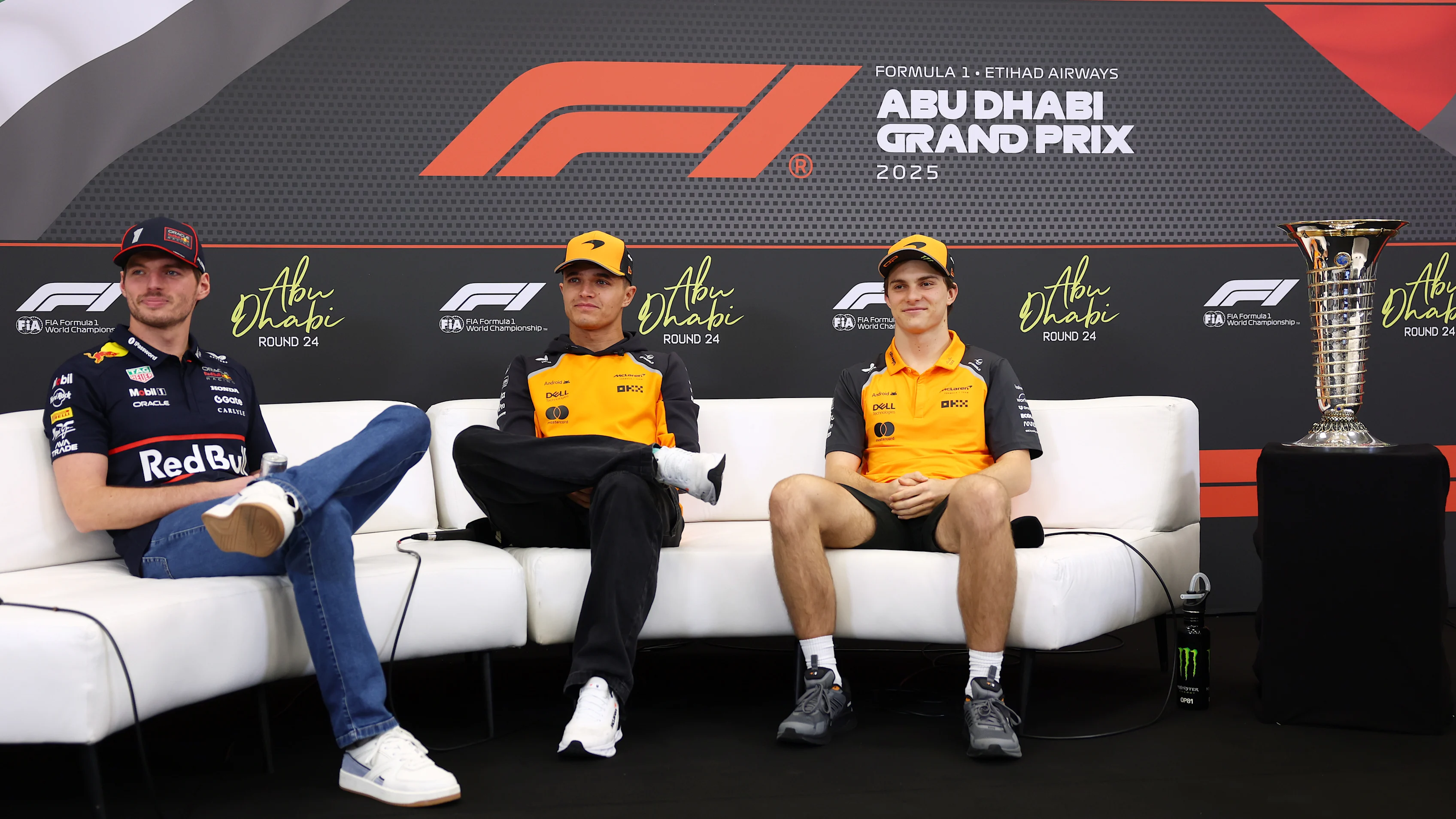 ABU DHABI, UNITED ARAB EMIRATES - DECEMBER 04: 2025 F1 World Drivers Championship contenders Max