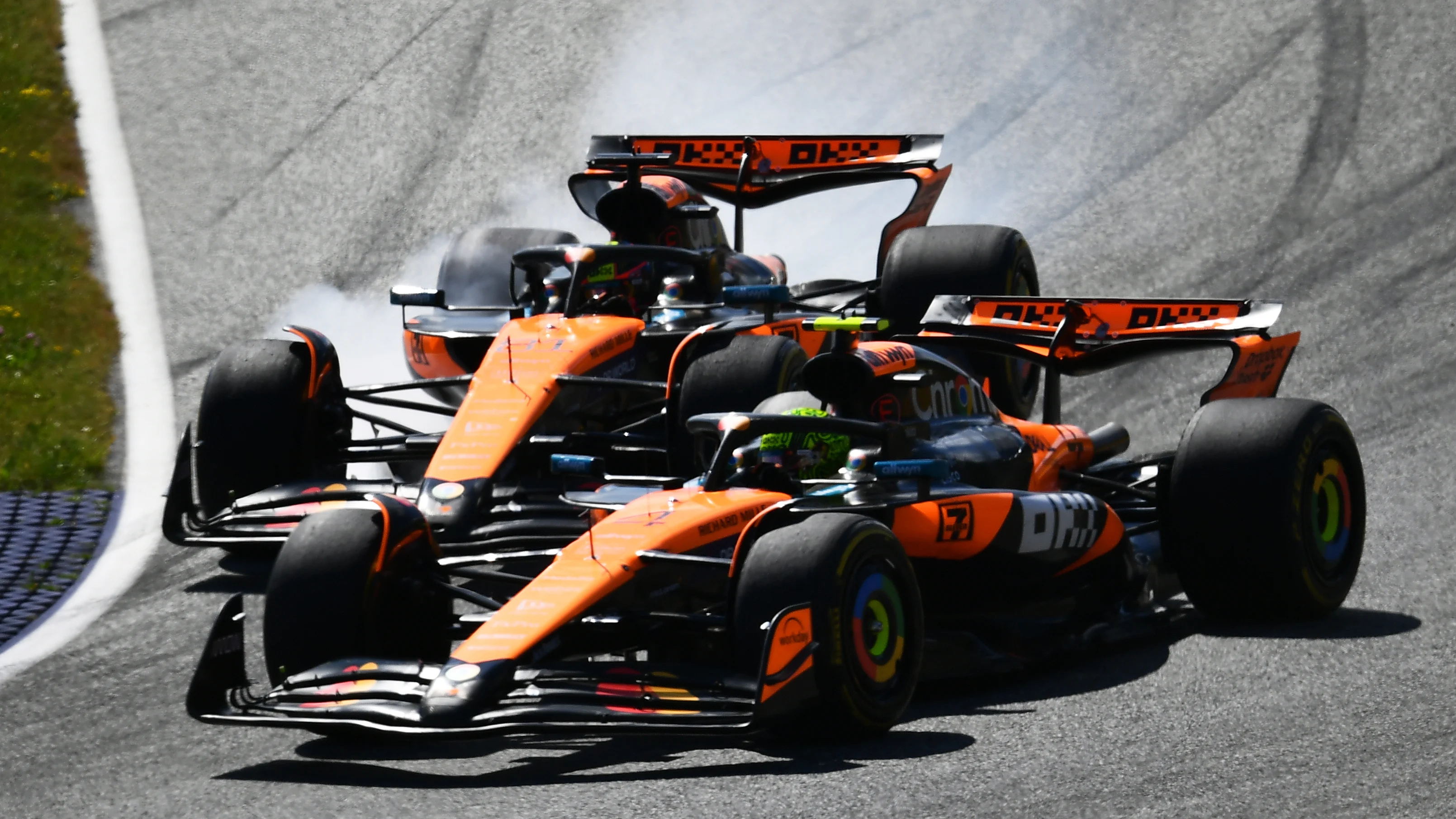 SPIELBERG, AUSTRIA - JUNE 29: Lando Norris of Great Britain driving the (4) McLaren MCL39 Mercedes