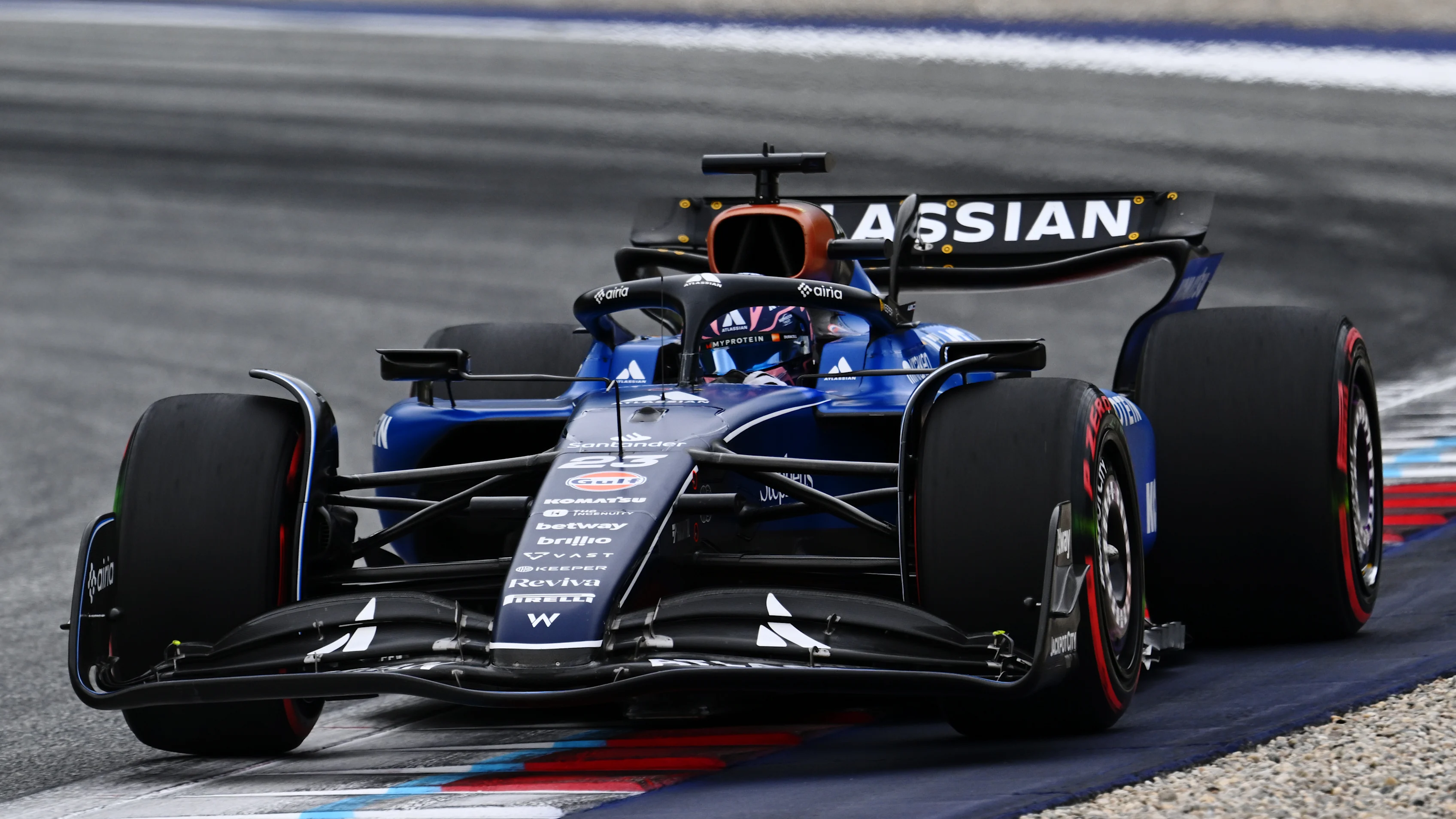 SPIELBERG, AUSTRIA - JUNE 27: Alexander Albon of Thailand driving the (23) Williams FW47 Mercedes