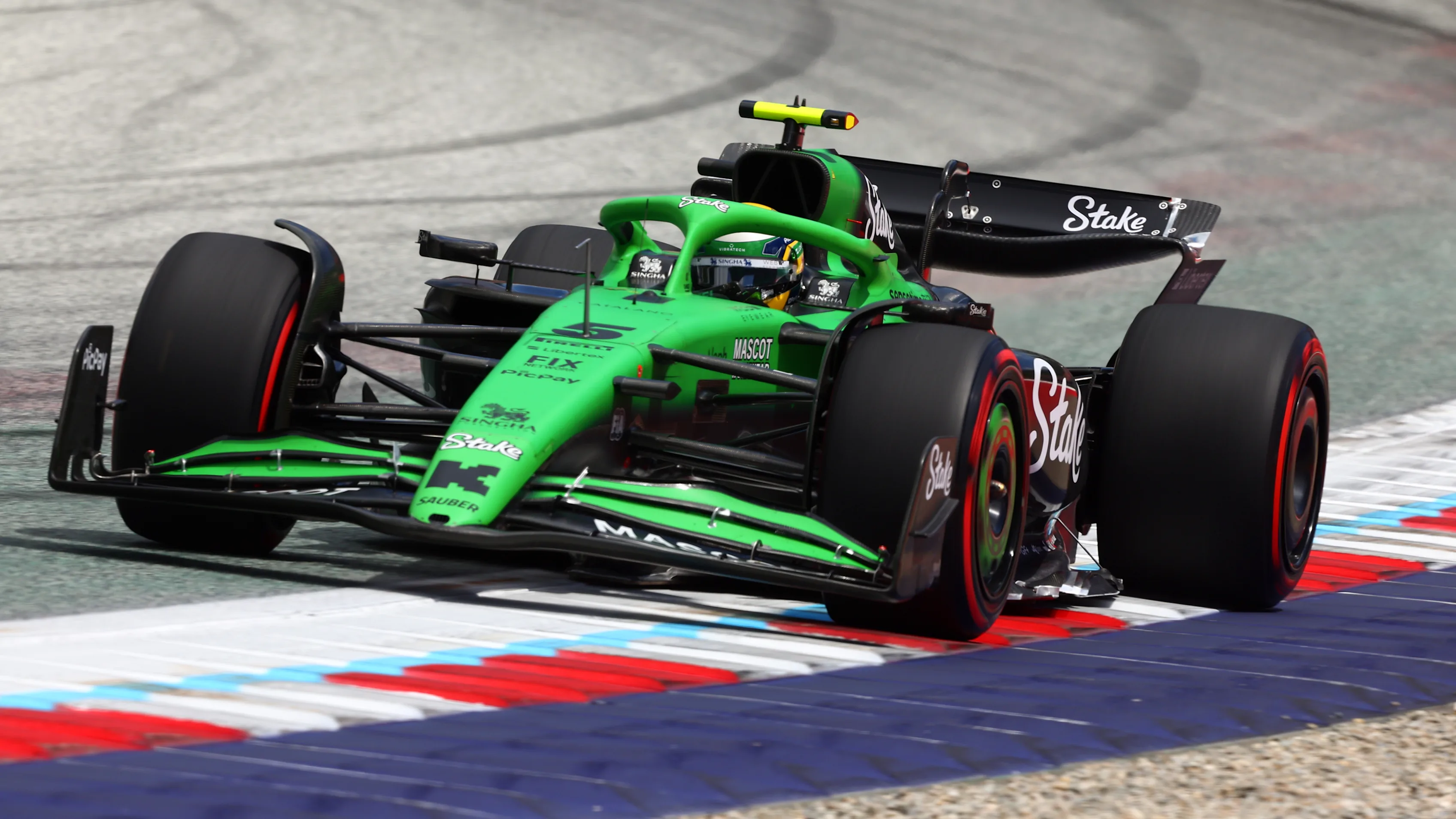 SPIELBERG, AUSTRIA - JUNE 28: Gabriel Bortoleto of Brazil driving the (5) Kick Sauber C45 Ferrari