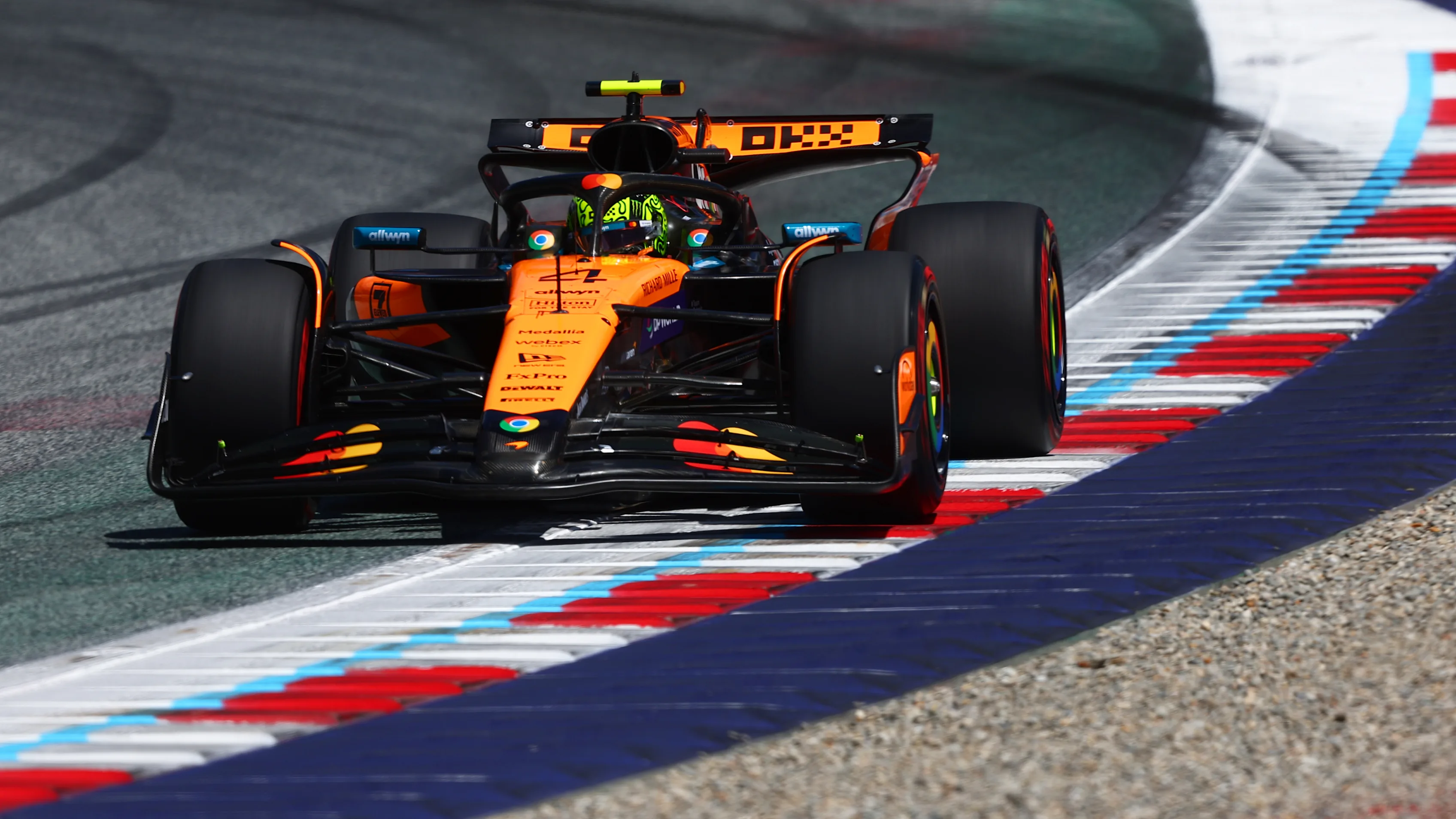 SPIELBERG, AUSTRIA - JUNE 28: Lando Norris of Great Britain driving the (4) McLaren MCL39 Mercedes