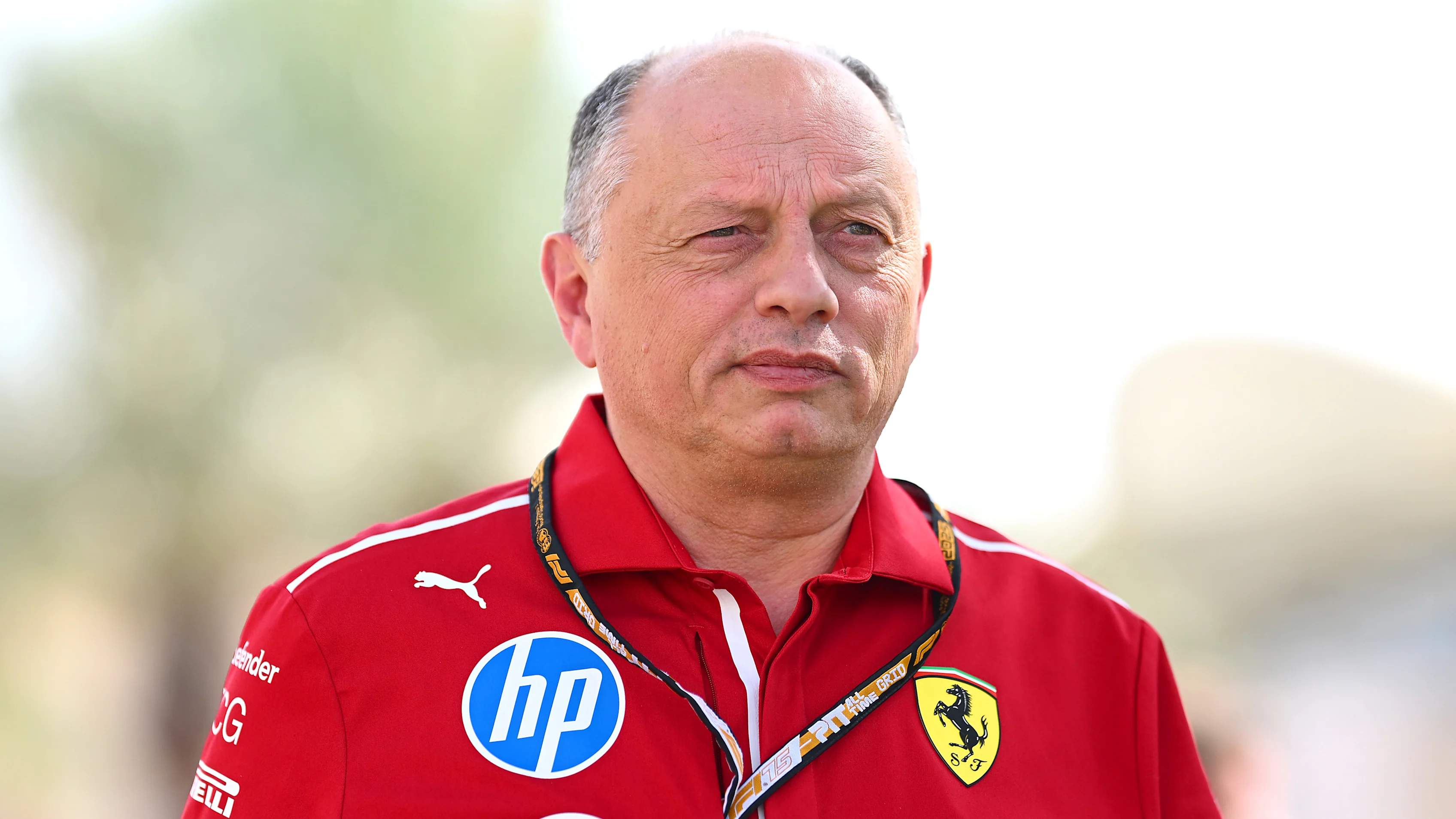 BAHRAIN, BAHRAIN - APRIL 10: Frederic Vasseur, Team Principal of Scuderia Ferrari looks on in the