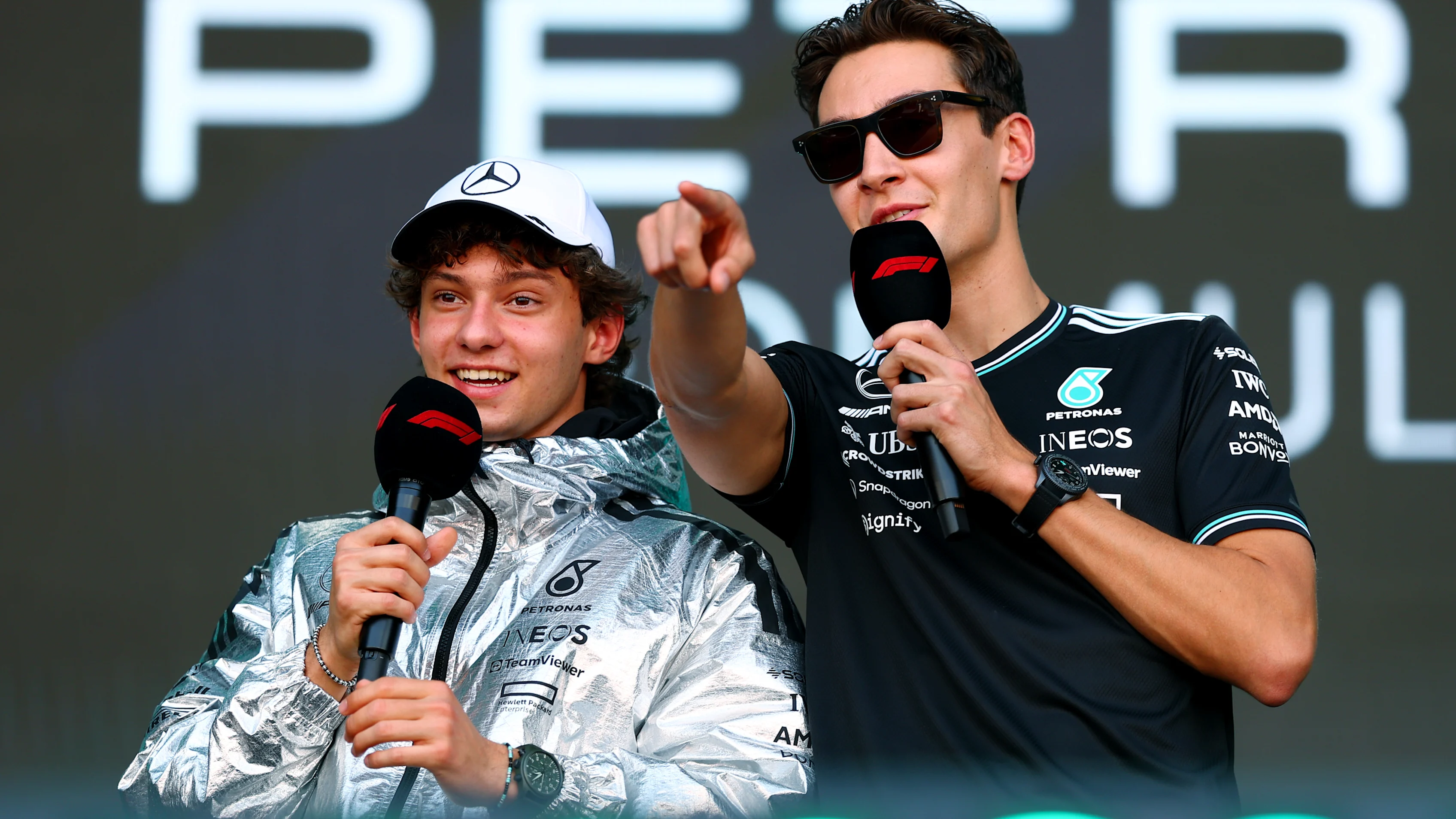 BAHRAIN, BAHRAIN - APRIL 12: Andrea Kimi Antonelli of Italy and Mercedes AMG Petronas F1 Team and