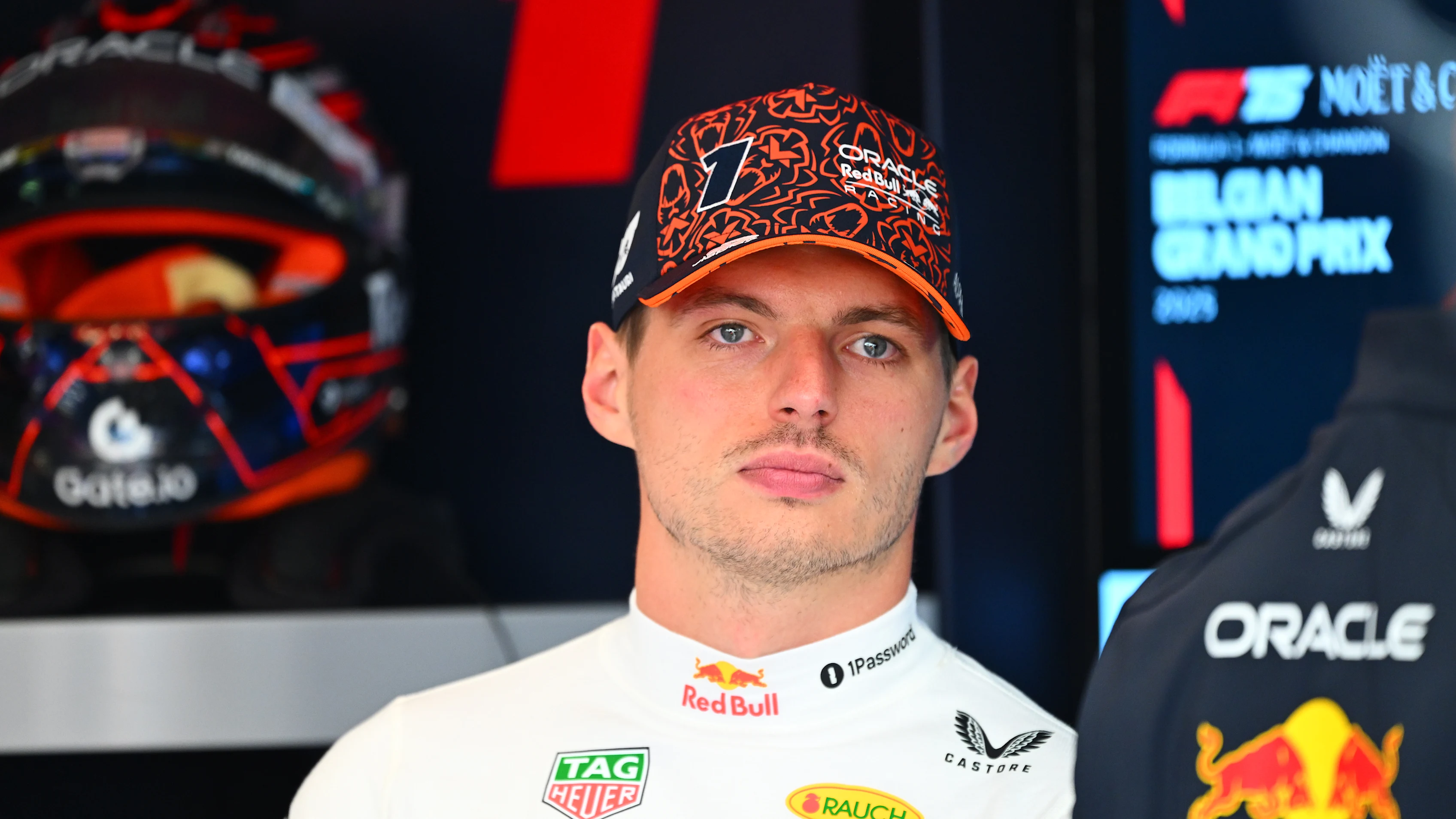 SPA, BELGIUM - JULY 26: Max Verstappen of the Netherlands and Oracle Red Bull Racing looks on in