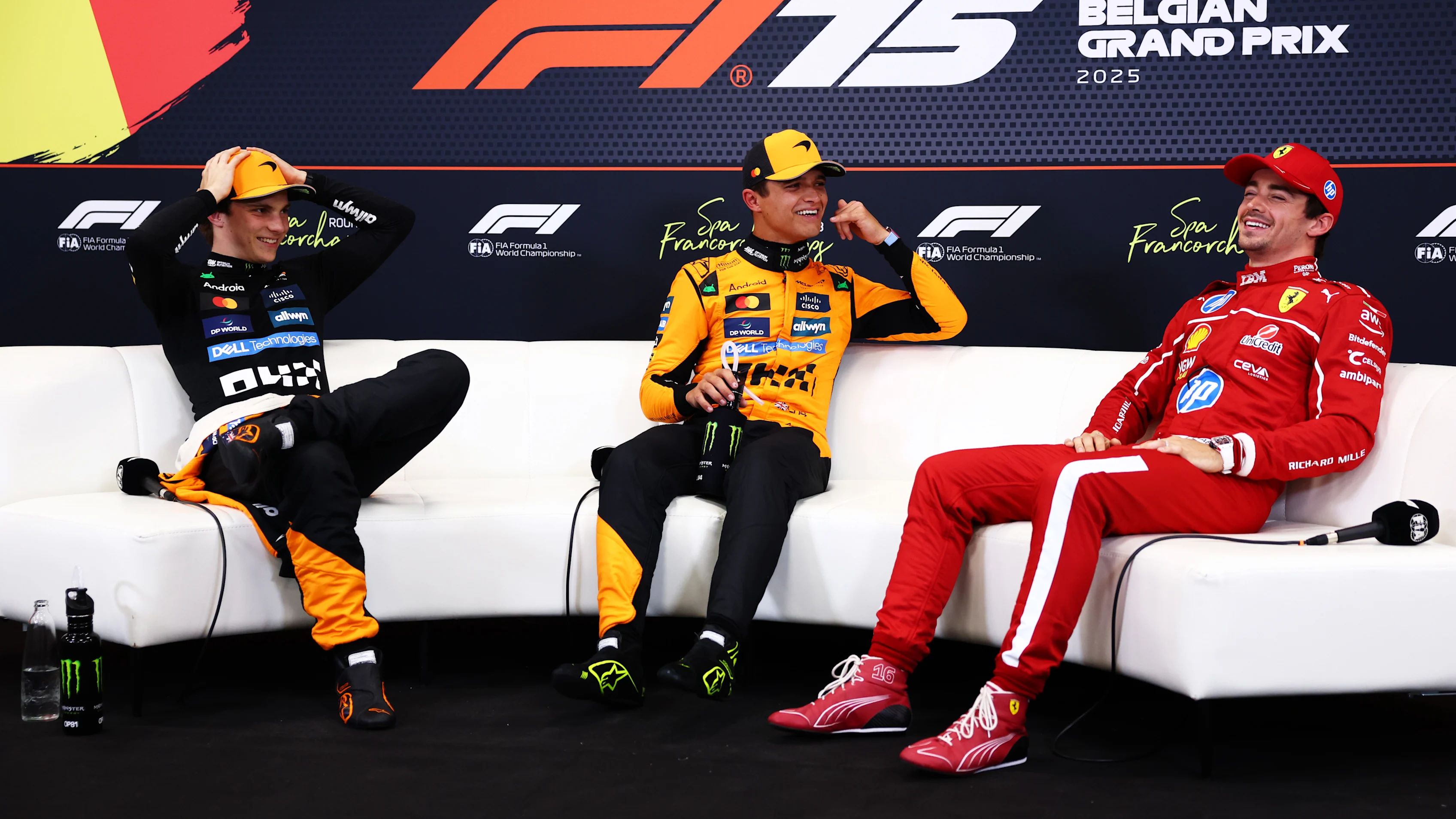 SPA, BELGIUM - JULY 26: Pole position qualifier Lando Norris of Great Britain and McLaren Second