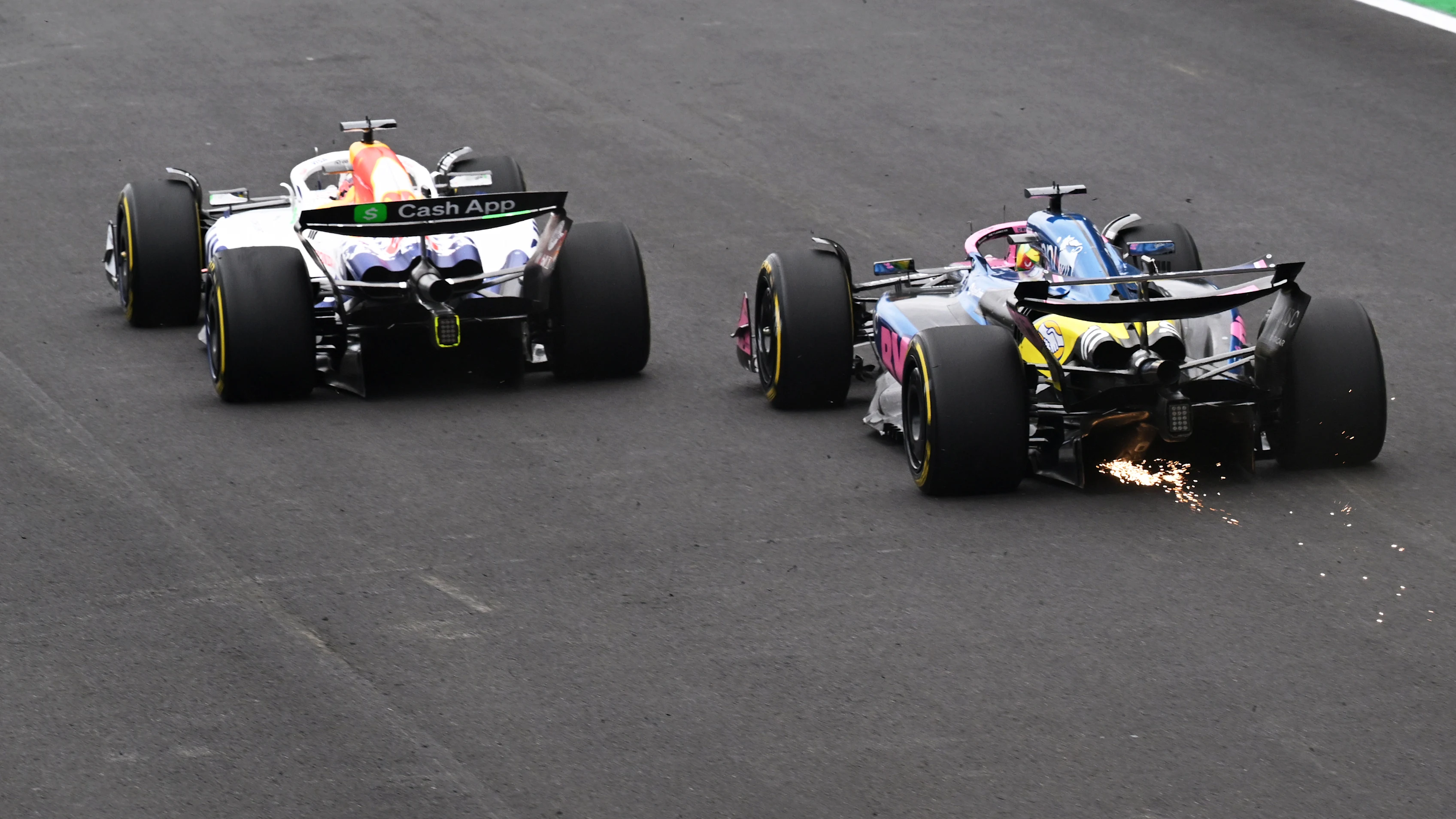 SAO PAULO, BRAZIL - NOVEMBER 09: Isack Hadjar of France driving the (6) Visa Cash App Racing Bulls VCARB 02 leads Pierre Gasly of France driving the (10) Alpine F1 A525 Renault on track during the F1 Grand Prix of Brazil at Autodromo Jose Carlos Pace on November 09, 2025 in Sao Paulo, Brazil. (Photo by Mark Sutton - Formula 1/Formula 1 via Getty Images)