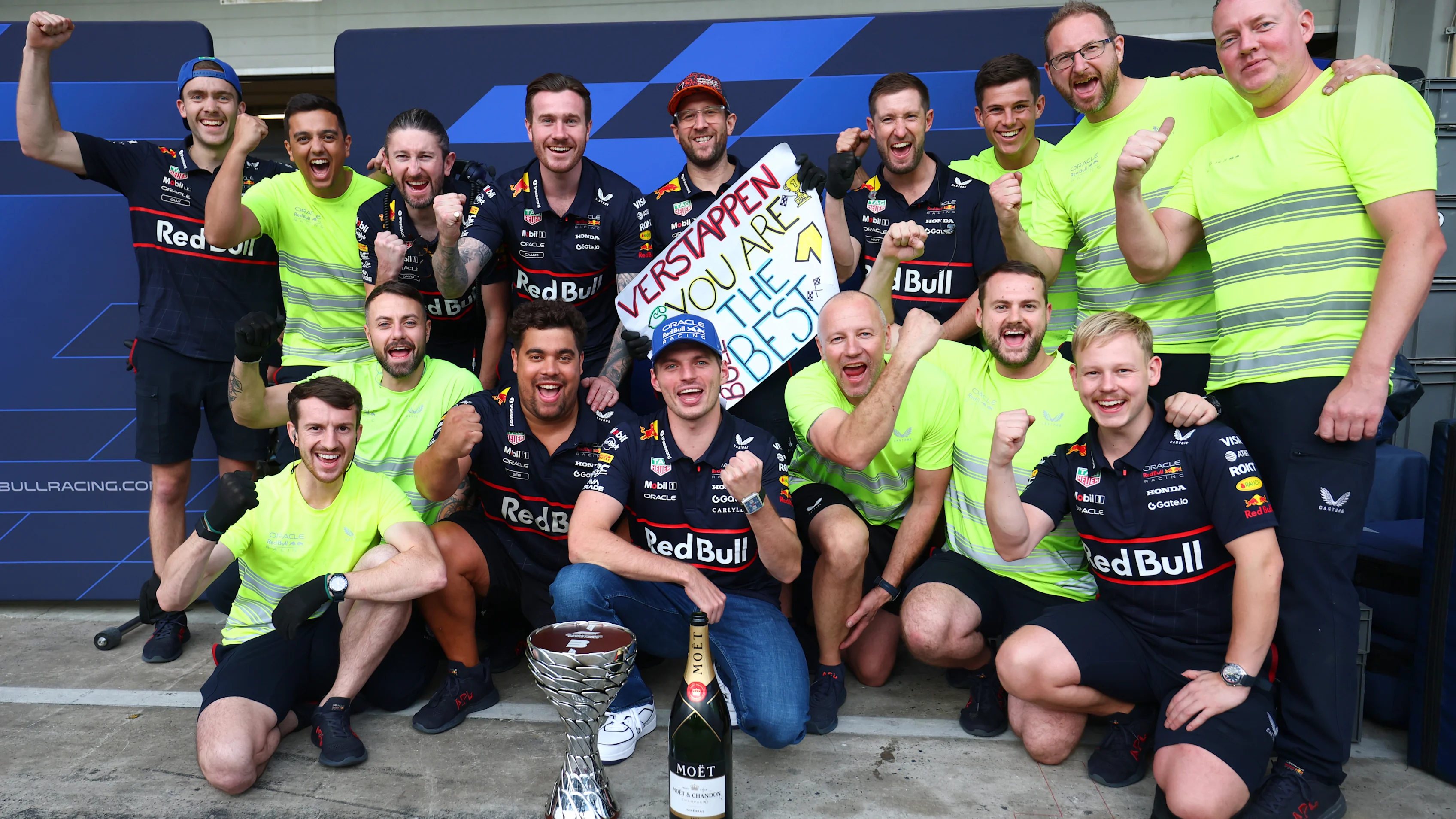 SAO PAULO, BRAZIL - NOVEMBER 09: Third placed Max Verstappen of the Netherlands and Oracle Red Bull
