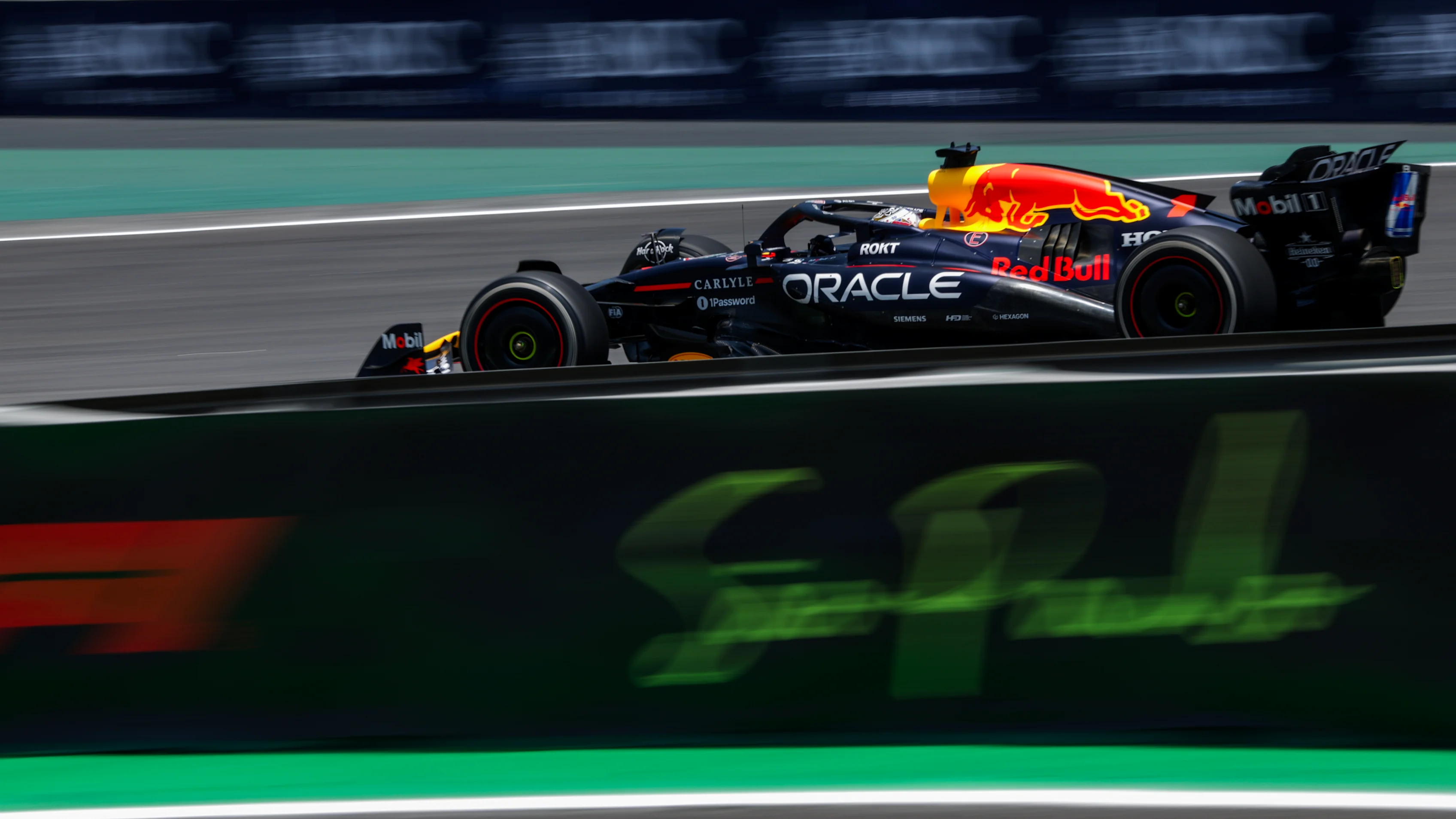 SAO PAULO, BRAZIL - NOVEMBER 07: Max Verstappen of Oracle Red Bull Racing and The Netherlands