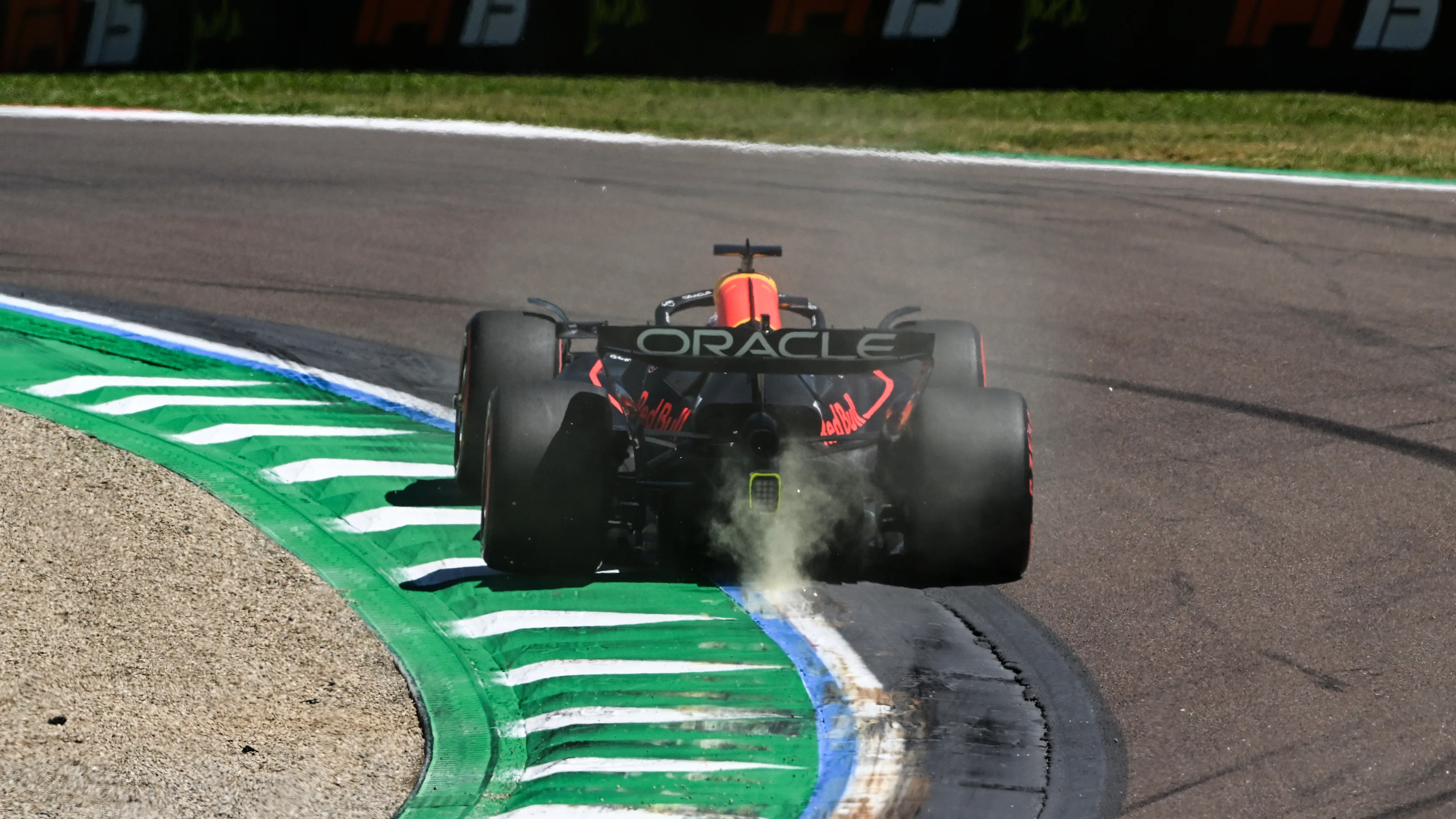 IMOLA, ITALY - MAY 16: Max Verstappen of the Netherlands driving the (1) Oracle Red Bull Racing