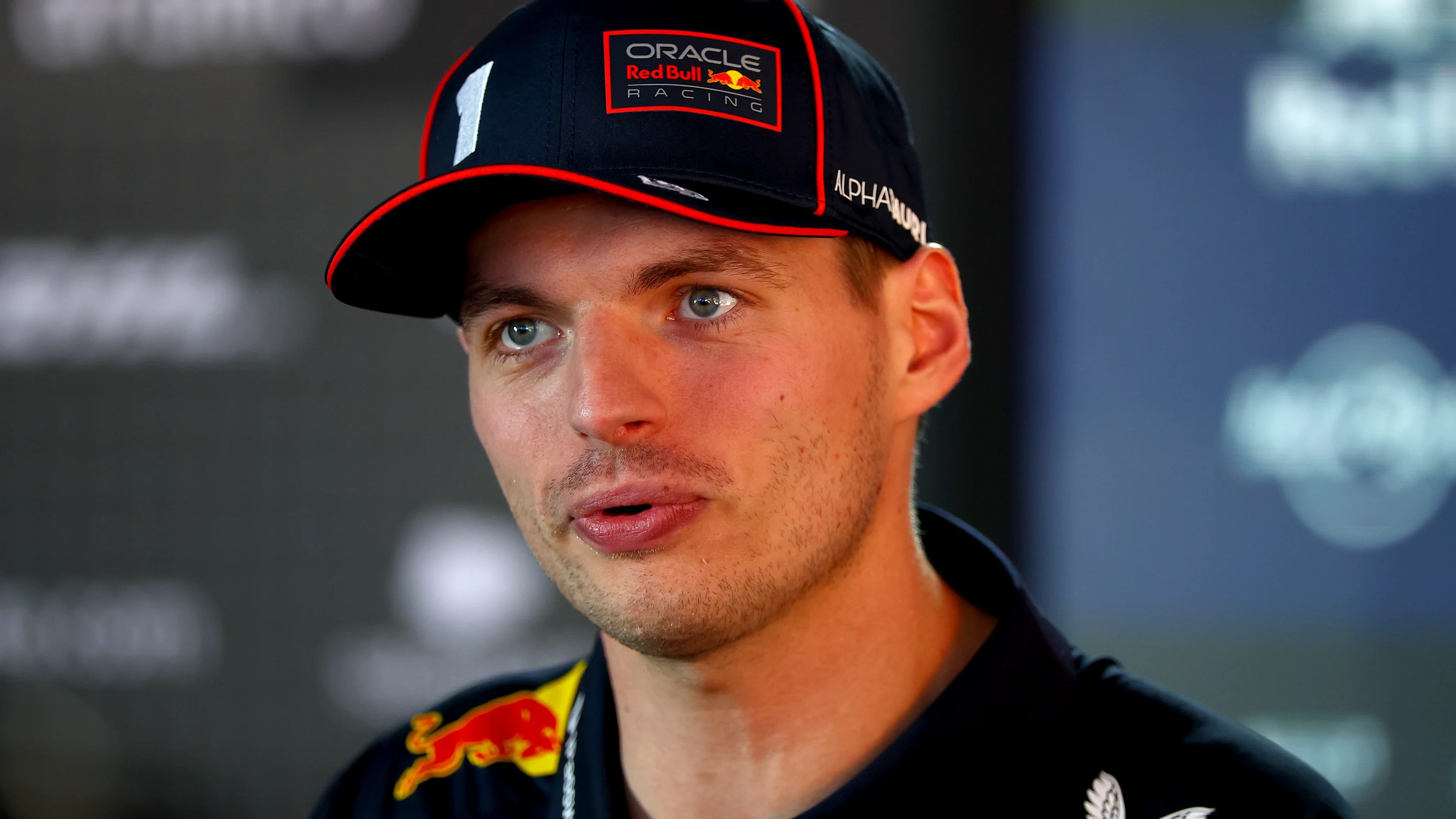 IMOLA, ITALY - MAY 15: Max Verstappen of the Netherlands and Oracle Red Bull Racing is interviewed