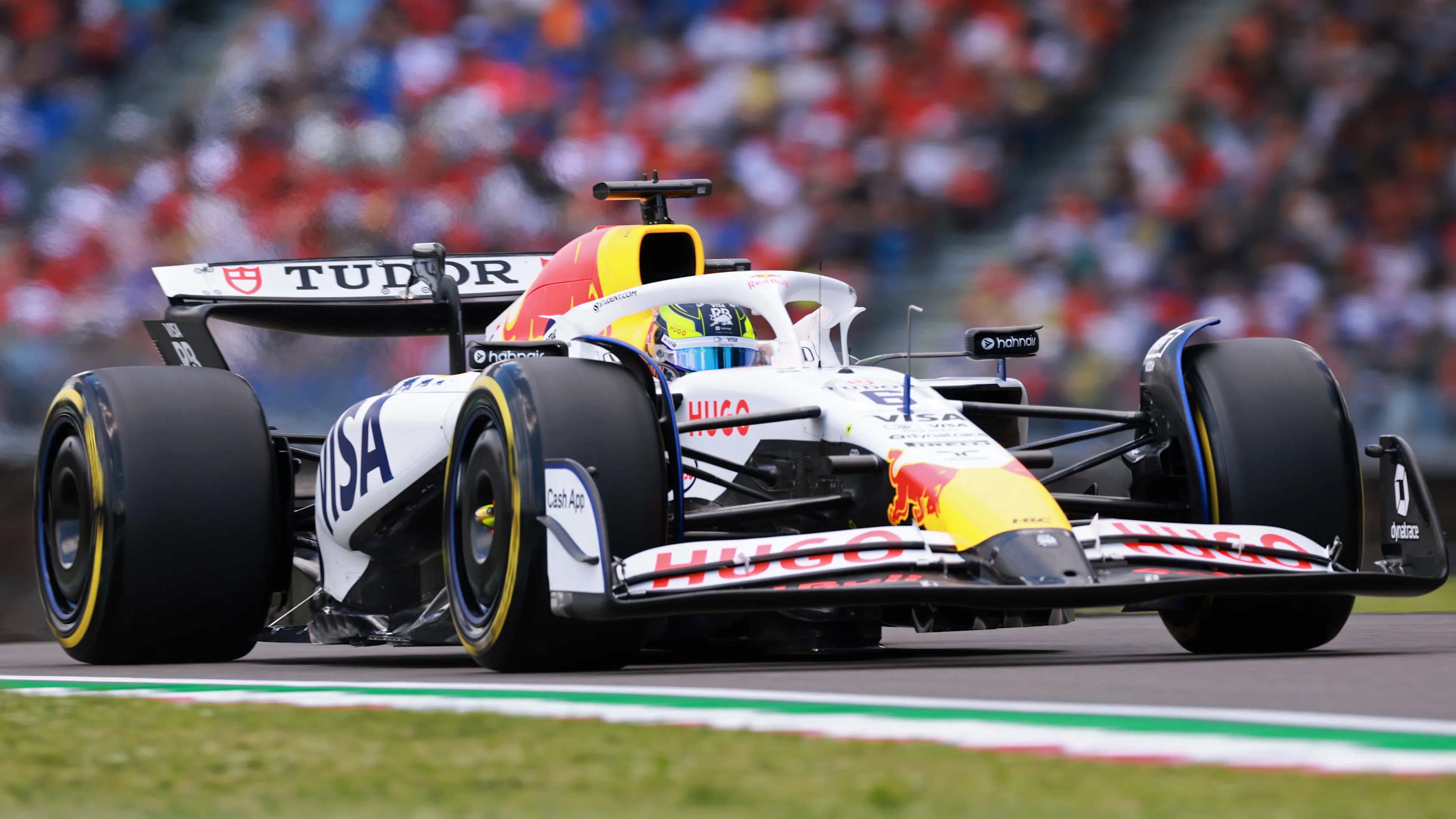 IMOLA, ITALY - MAY 17: Isack Hadjar of France driving the (6) Visa Cash App Racing Bulls VCARB 02