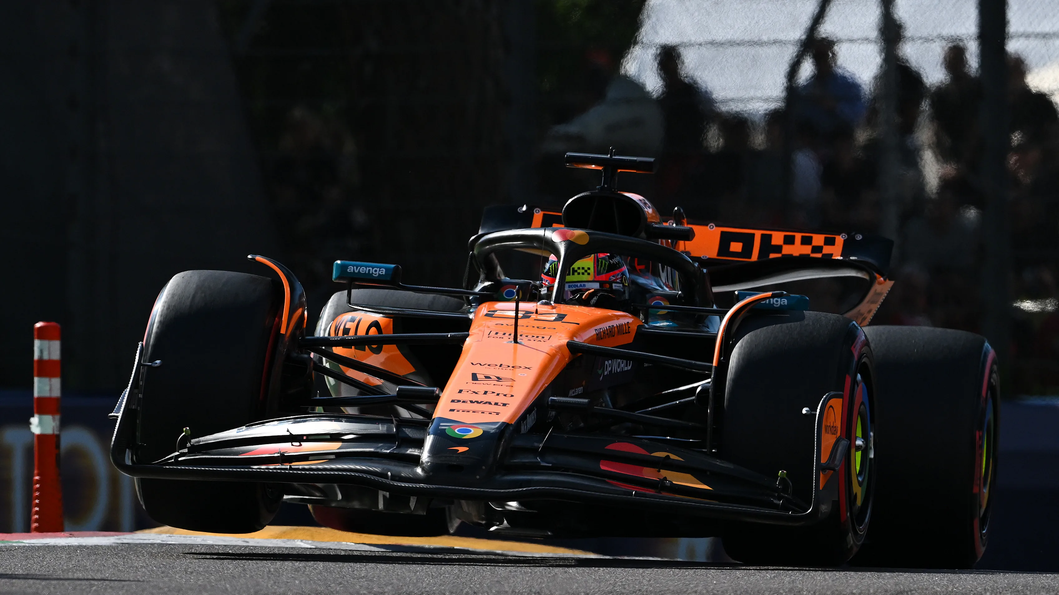 IMOLA, ITALY - MAY 17: Oscar Piastri of Australia driving the (81) McLaren MCL39 Mercedes on track